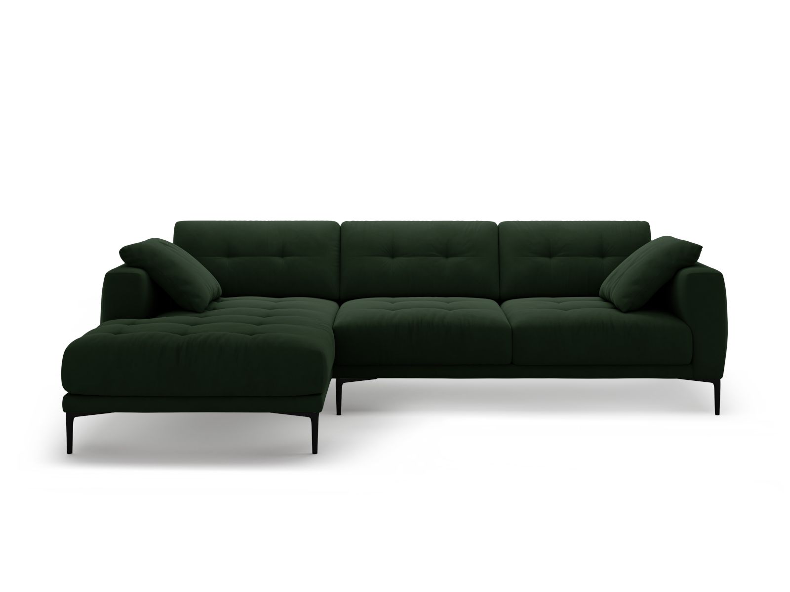 Left Velvet Sofa, "Bemy", 3 Seats, 291x174x86