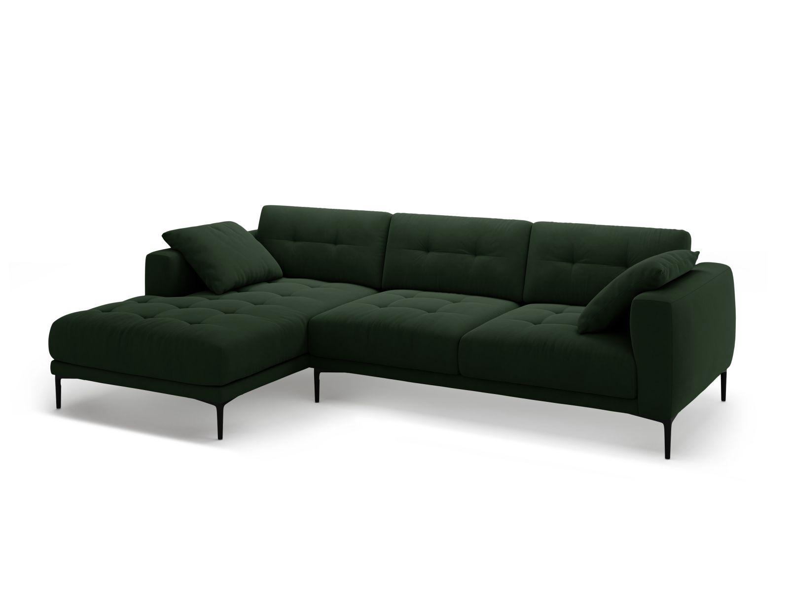 Left Velvet Sofa, "Bemy", 3 Seats, 291x174x86