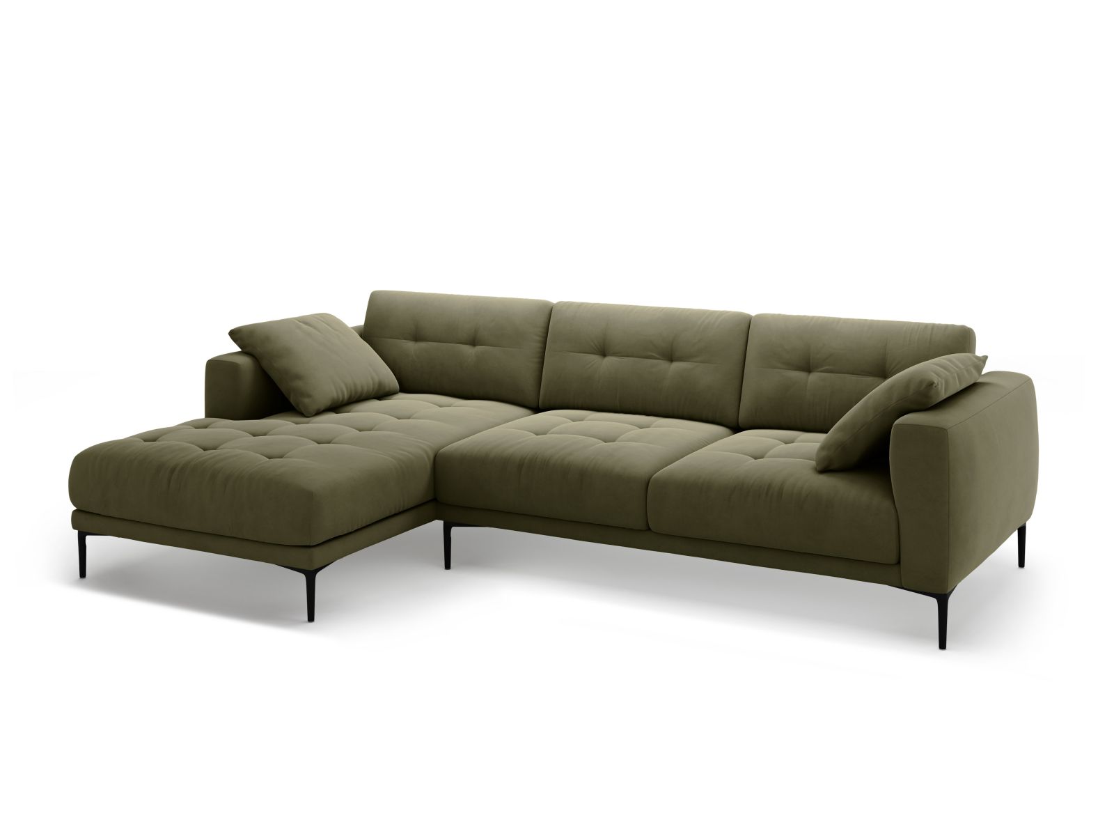 Left Velvet Sofa, "Bemy", 3 Seats, 291x174x86