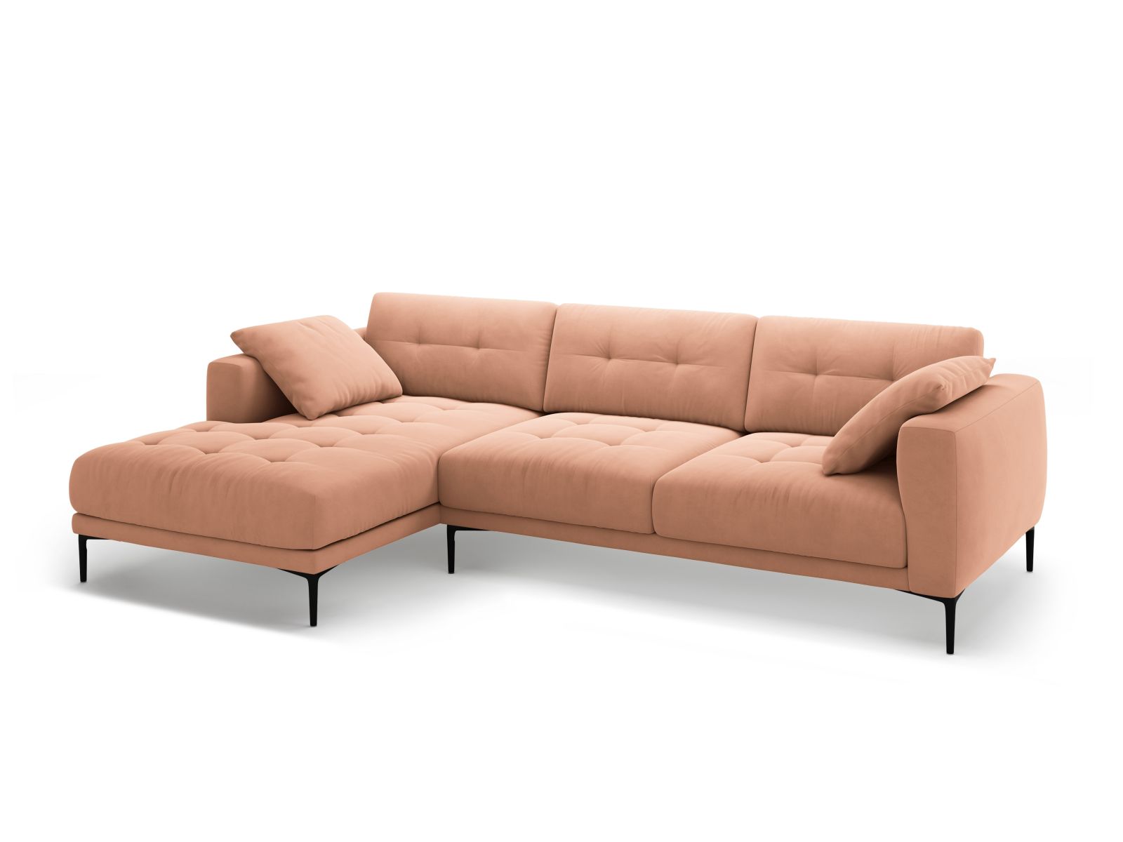 Left Velvet Sofa, "Bemy", 3 Seats, 291x174x86