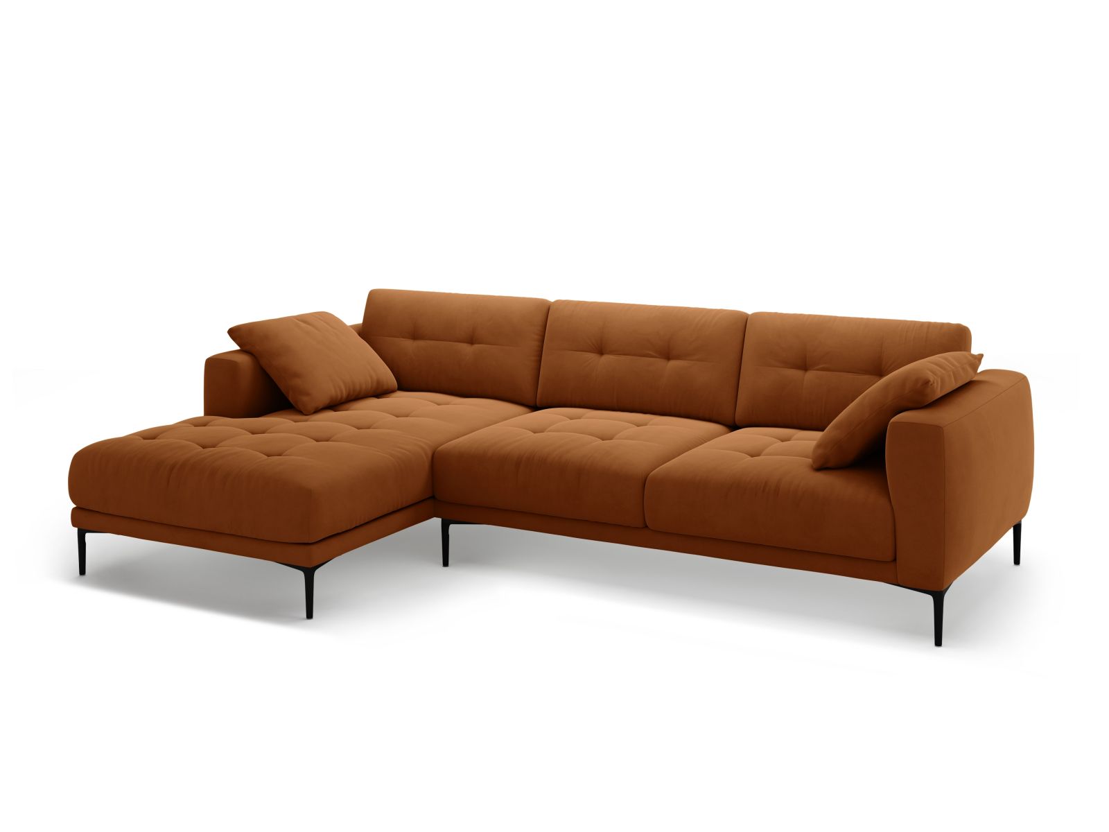 Left Velvet Sofa, "Bemy", 3 Seats, 291x174x86