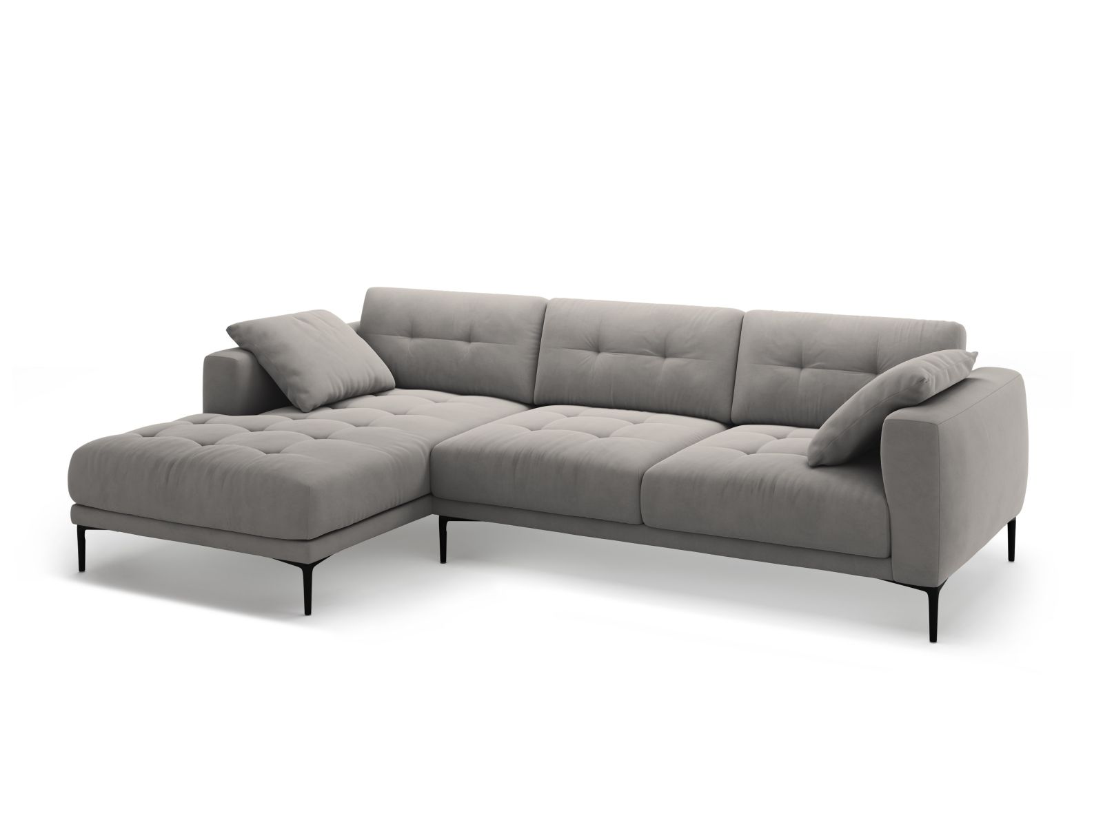 Left Velvet Sofa, "Bemy", 3 Seats, 291x174x86