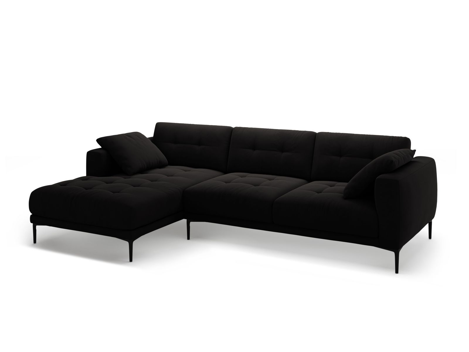Left Velvet Sofa, "Bemy", 3 Seats, 291x174x86