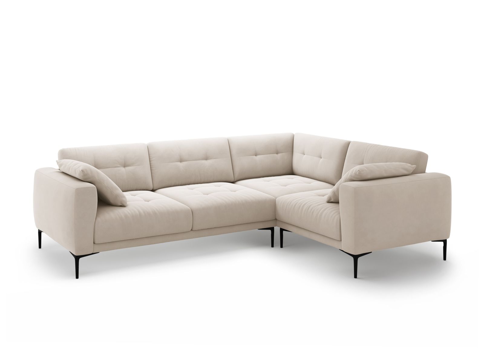 Right Velvet Sofa, "Bemy", 4 Seats, 282x194x86