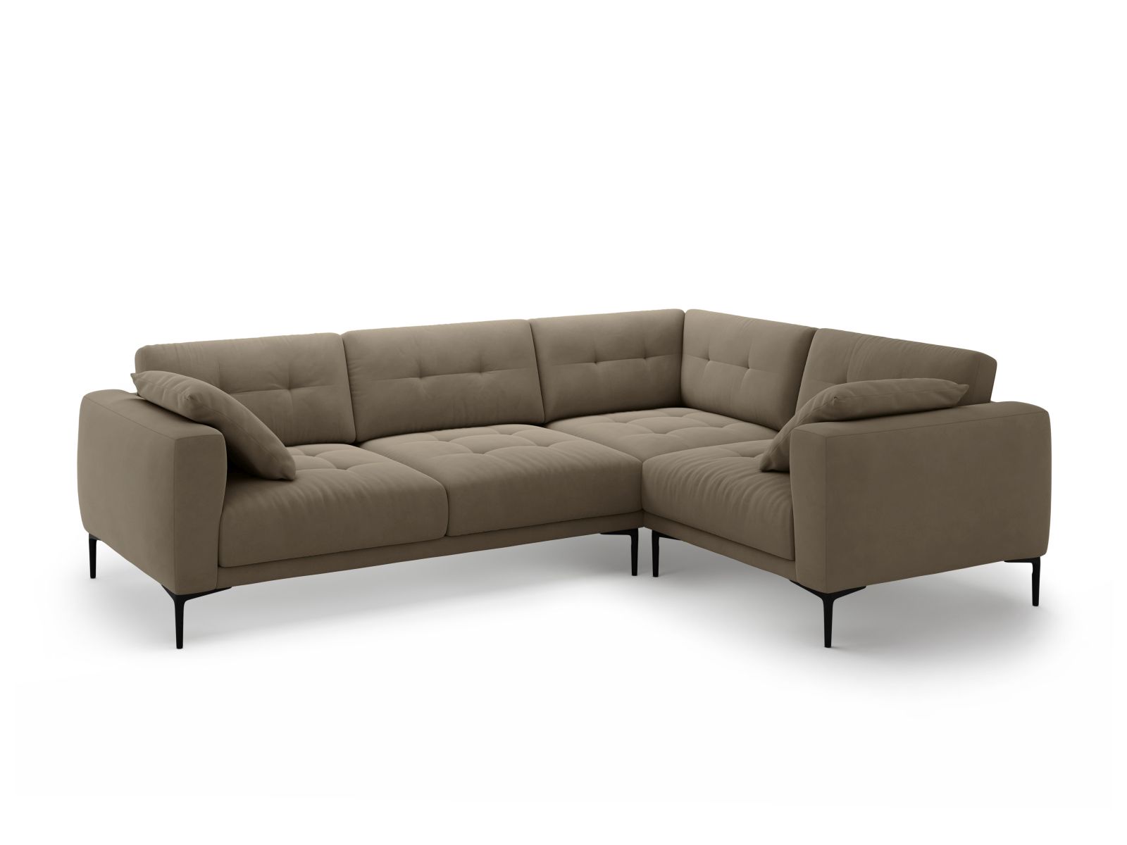 Right Velvet Sofa, "Bemy", 4 Seats, 282x194x86