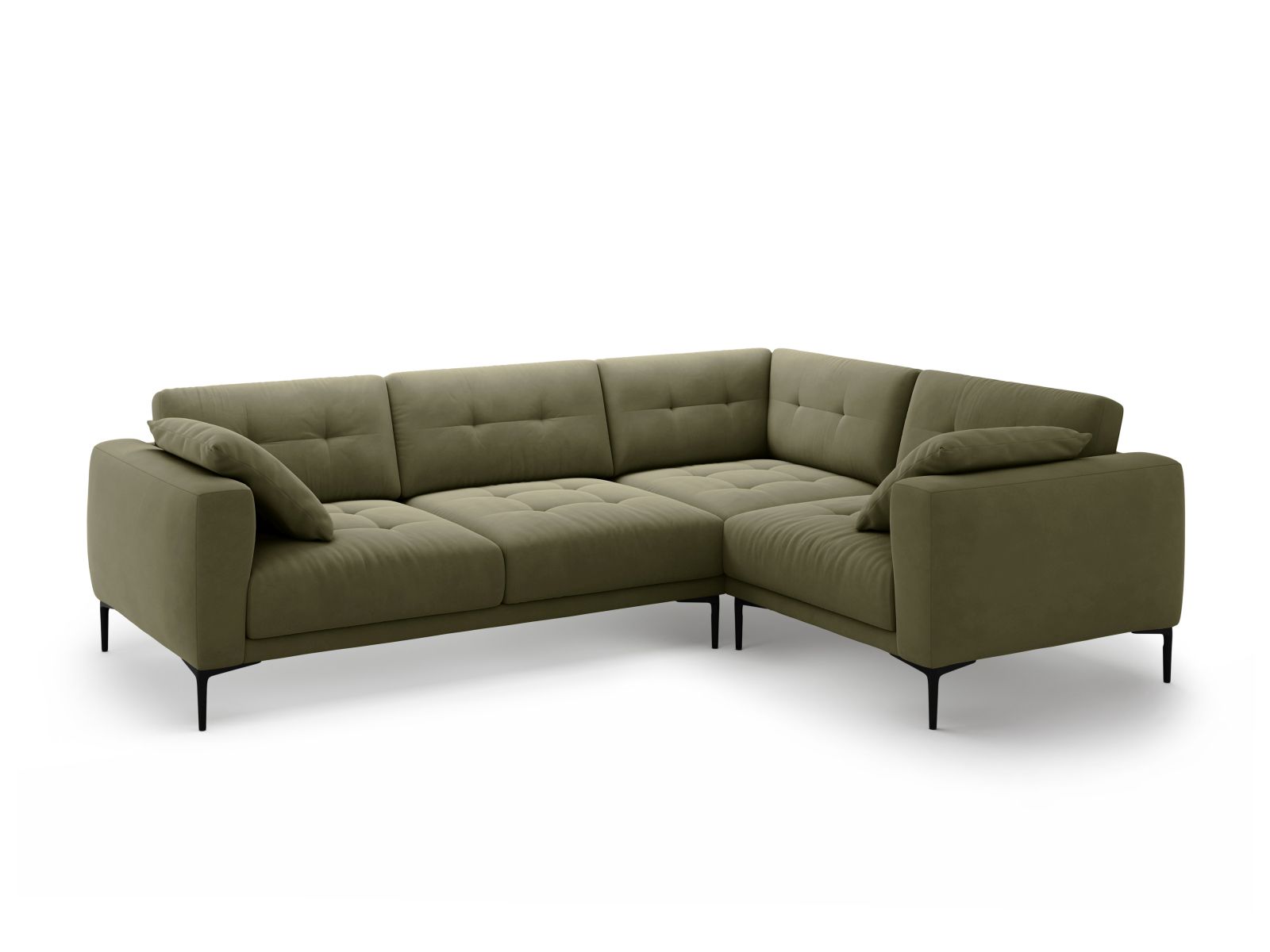 Right Velvet Sofa, "Bemy", 4 Seats, 282x194x86