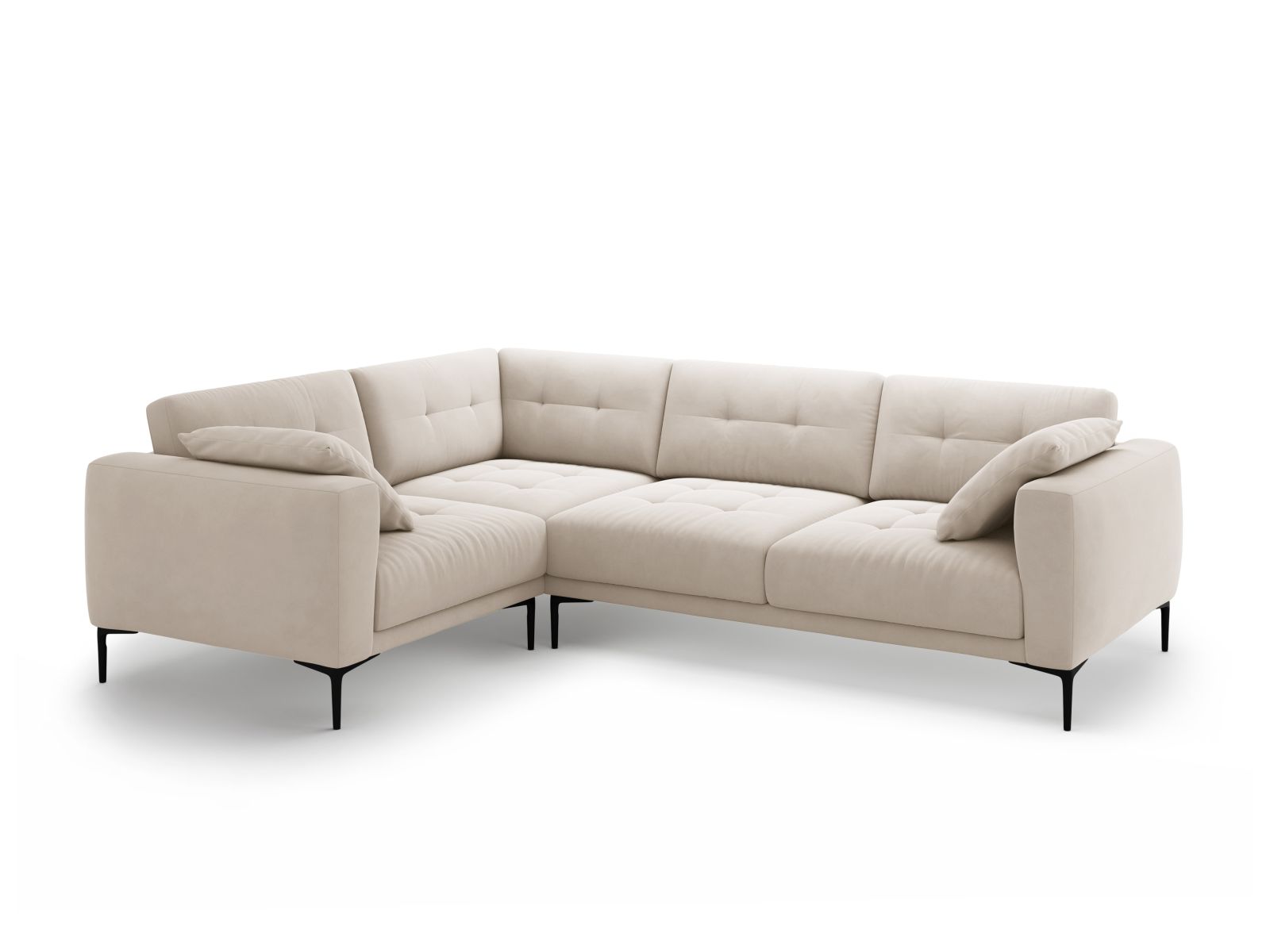 Left Velvet Sofa, "Bemy", 4 Seats, 282x194x86