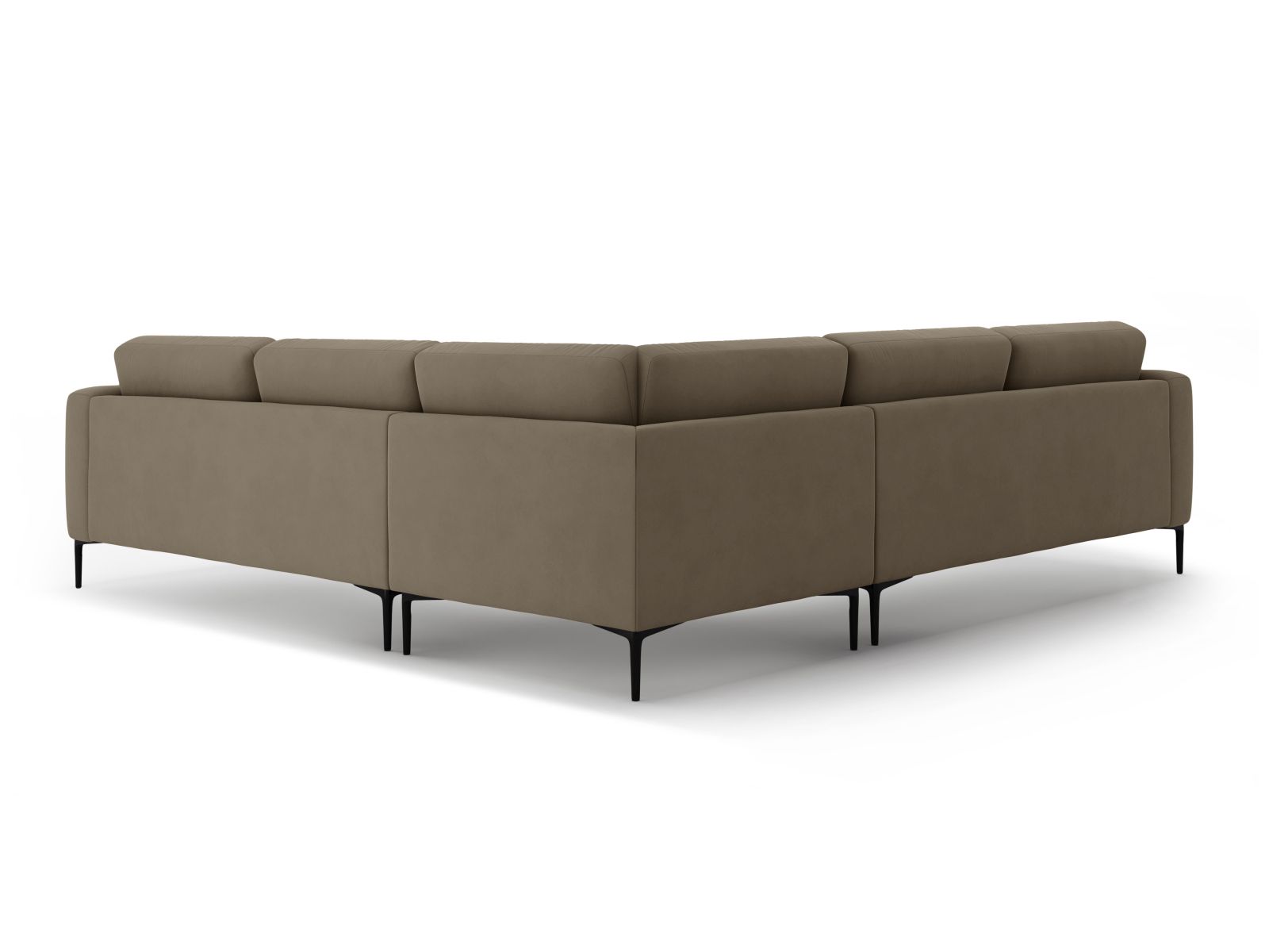 Velvet Symmetrical Corner Sofa, "Bemy", 5 Seats, 282x282x86