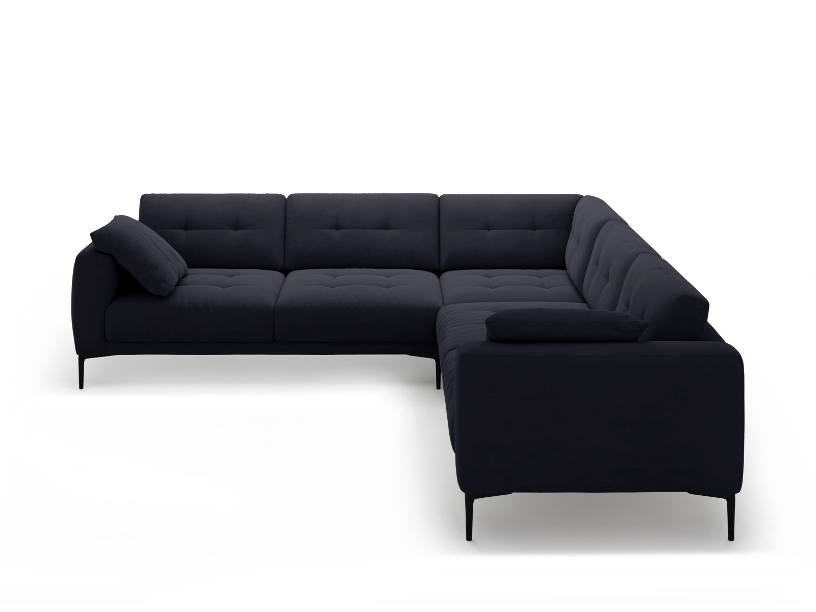 Velvet Symmetrical Corner Sofa, "Bemy", 5 Seats, 282x282x86