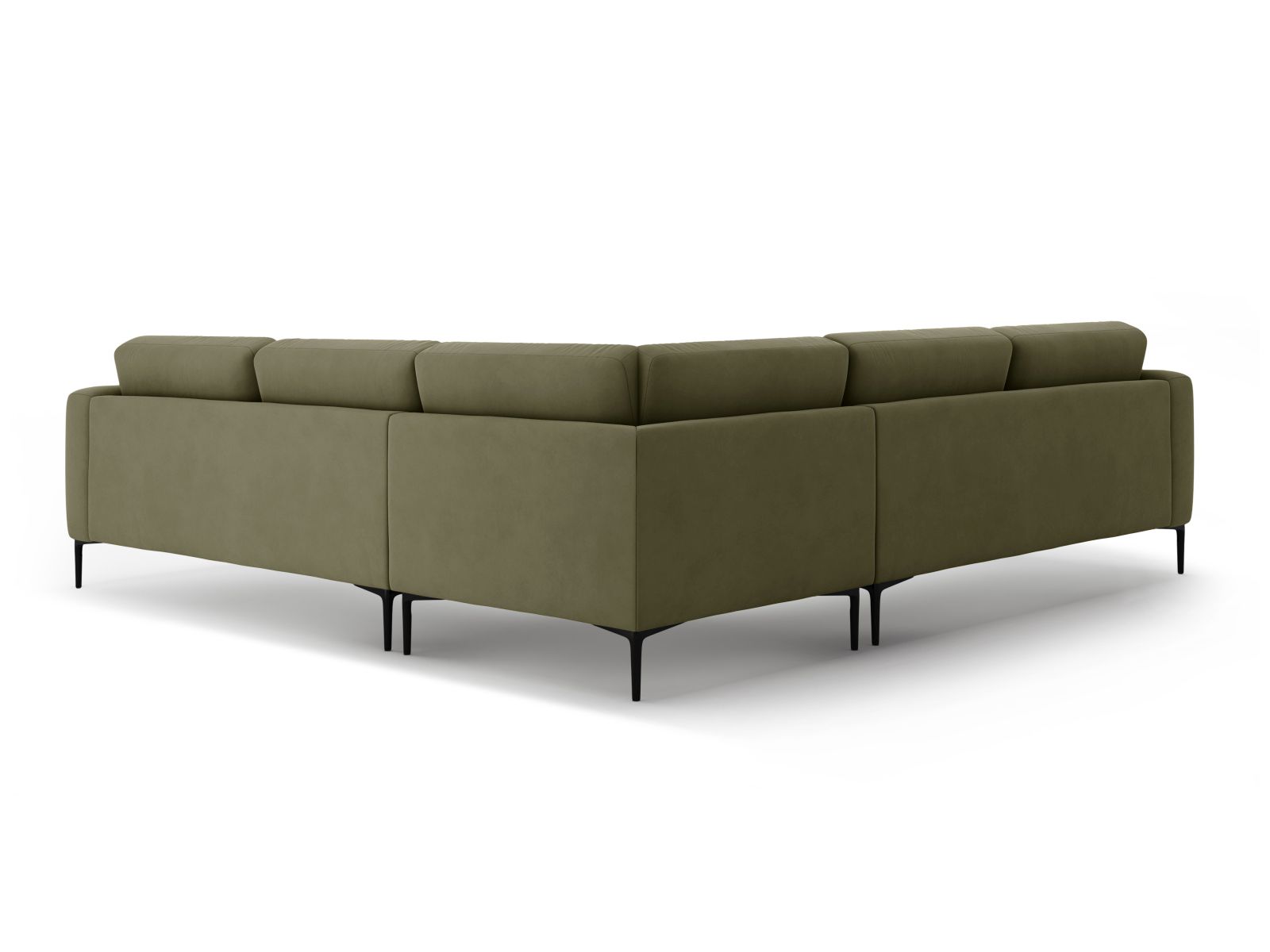 Velvet Symmetrical Corner Sofa, "Bemy", 5 Seats, 282x282x86