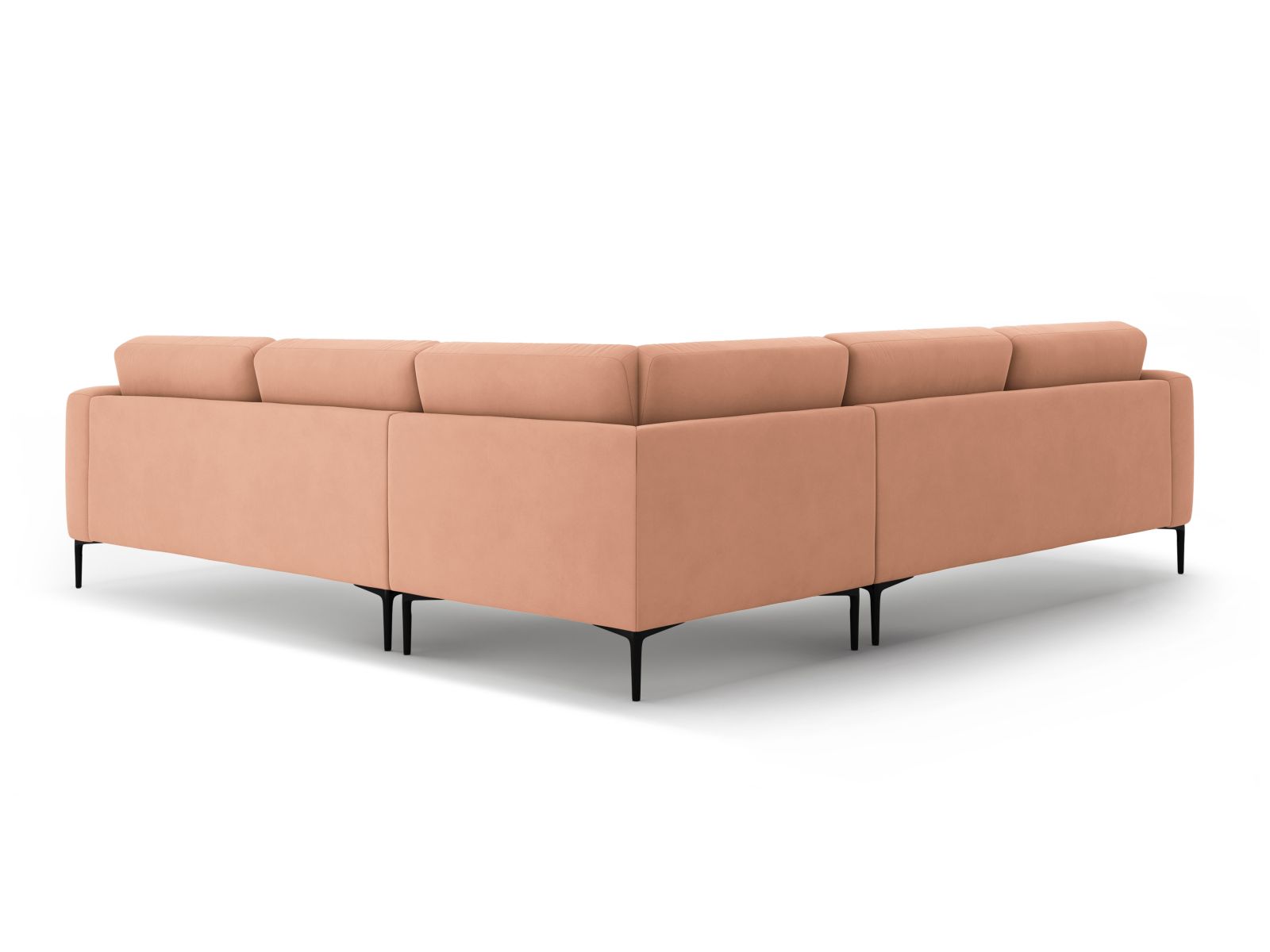 Velvet Symmetrical Corner Sofa, "Bemy", 5 Seats, 282x282x86