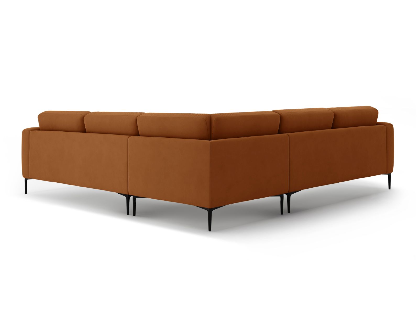 Velvet Symmetrical Corner Sofa, "Bemy", 5 Seats, 282x282x86