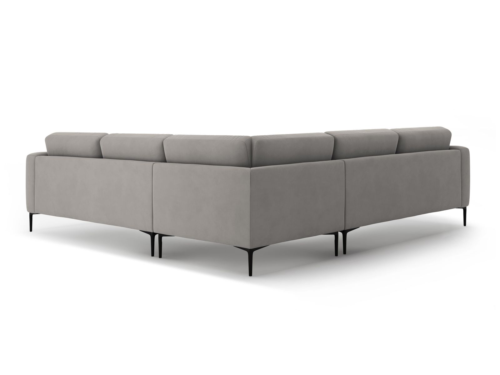 Velvet Symmetrical Corner Sofa, "Bemy", 5 Seats, 282x282x86
