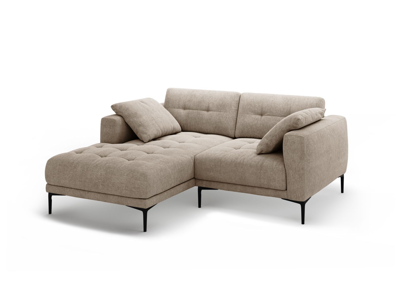 Left Corner Sofa, "Bemy", 2 Seats, 205x174x86