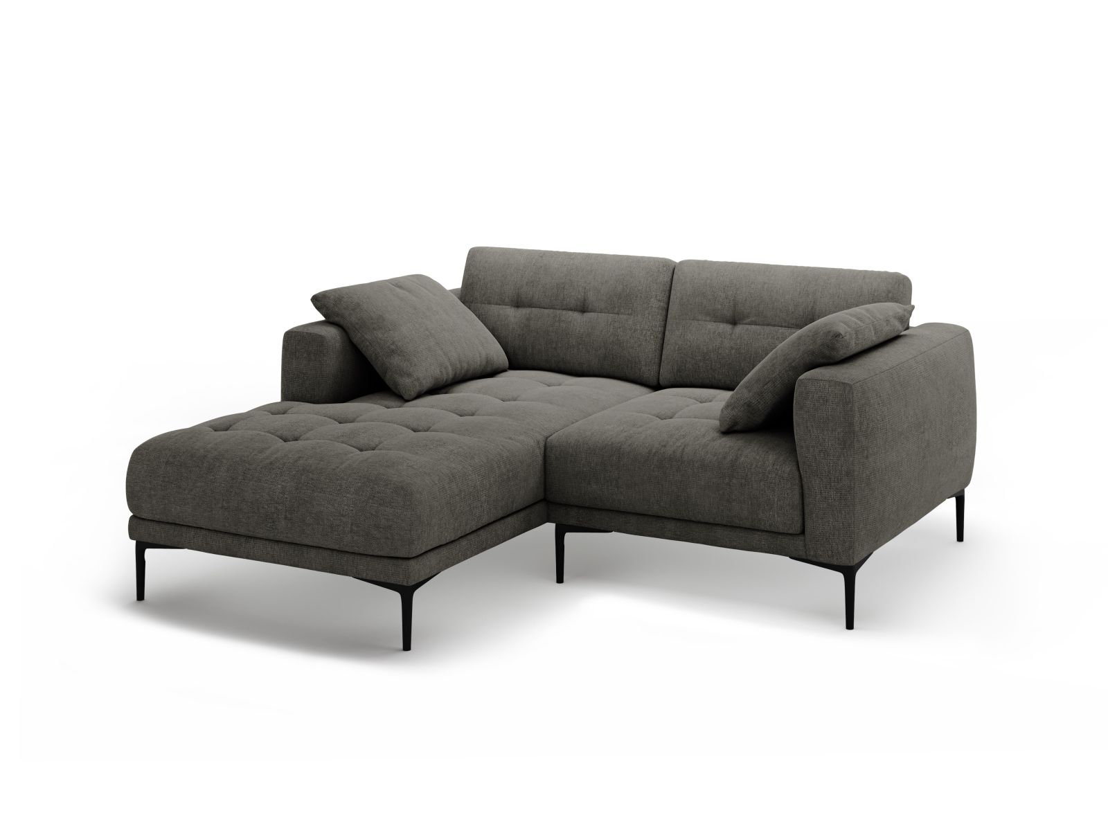 Left Corner Sofa, "Bemy", 2 Seats, 205x174x86