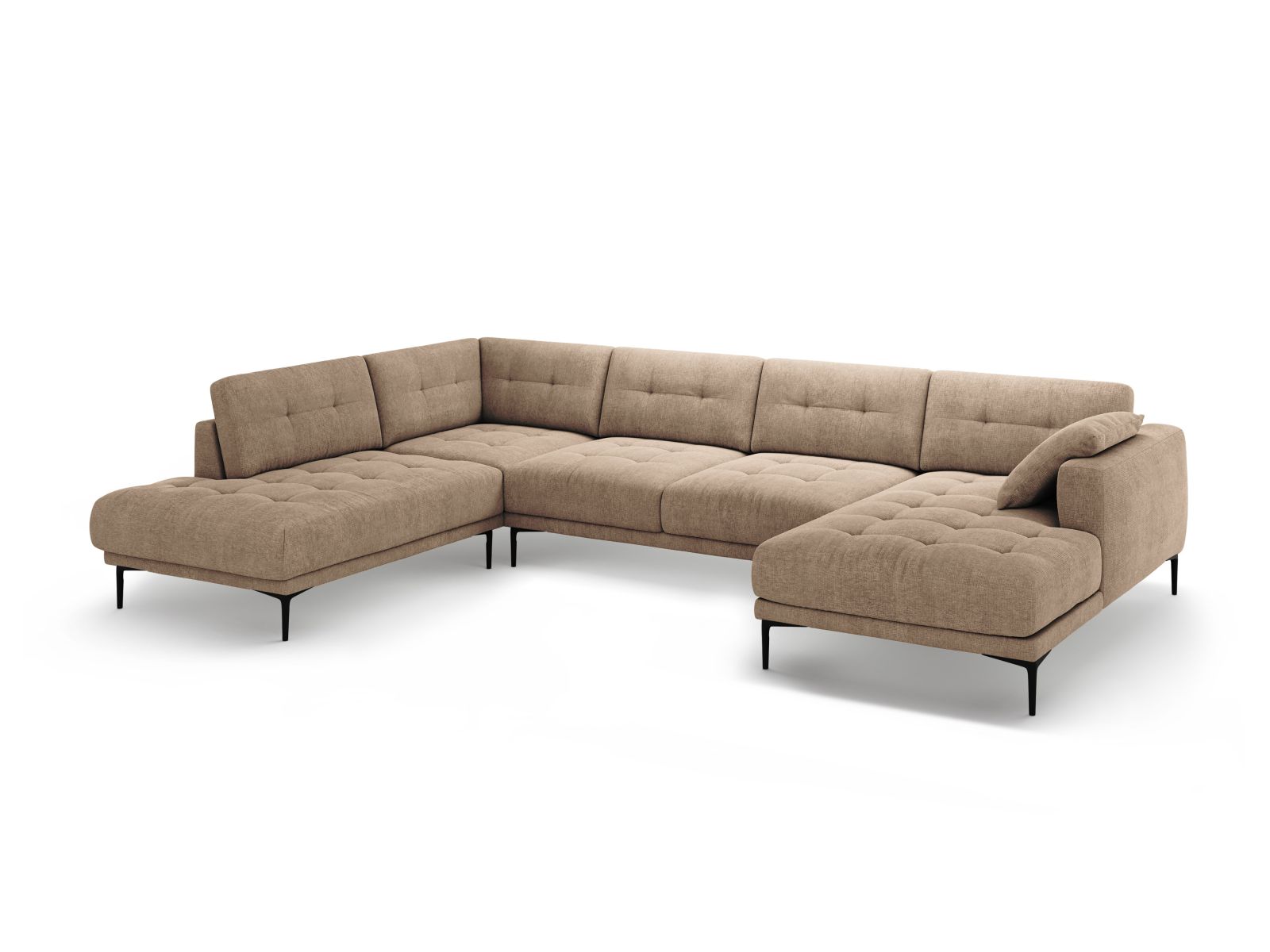 Panoramic Left Corner Sofa, "Bemy", 7 Seats, 368x240x86