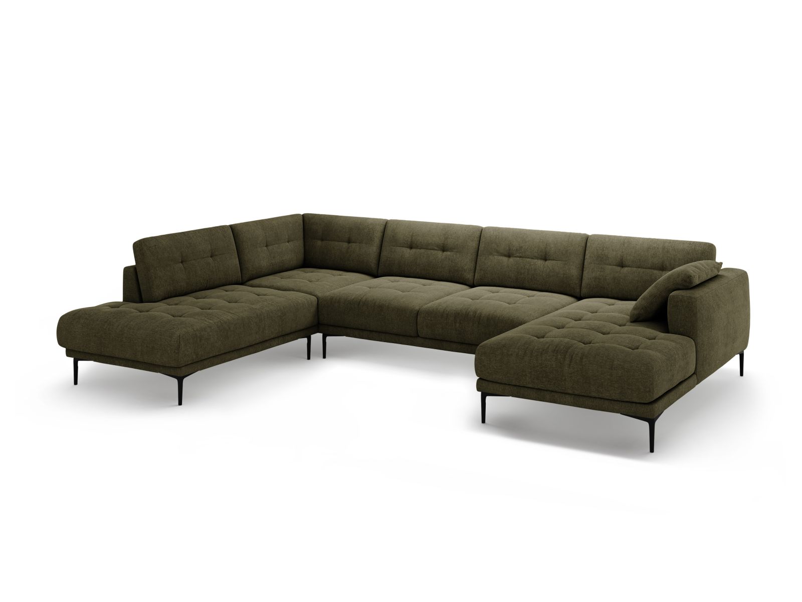 Panoramic Left Corner Sofa, "Bemy", 7 Seats, 368x240x86