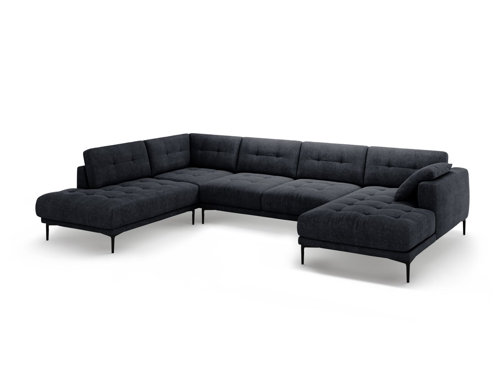 Panoramic Left Corner Sofa, "Bemy", 7 Seats, 368x240x86