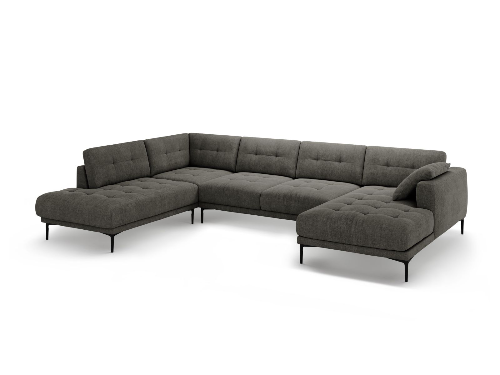 Panoramic Left Corner Sofa, "Bemy", 7 Seats, 368x240x86