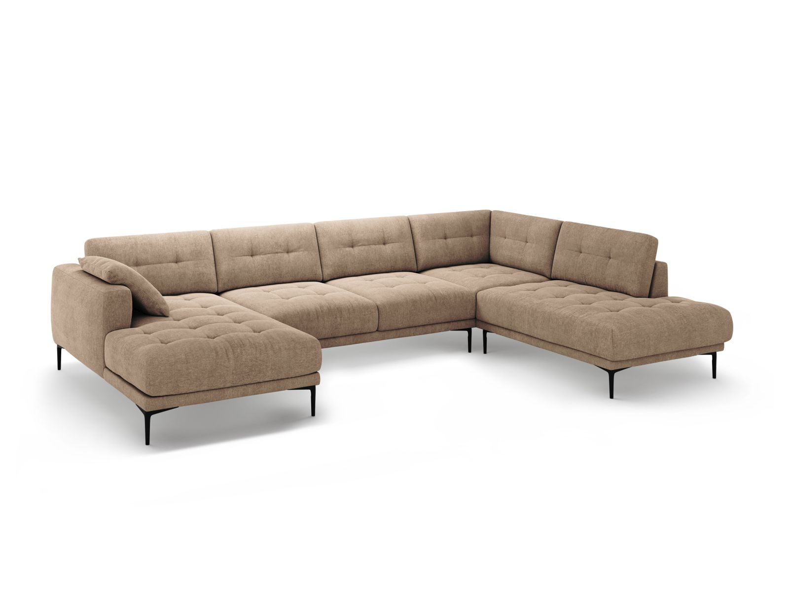 Panoramic Right Corner Sofa, "Bemy", 7 Seats, 368x240x86