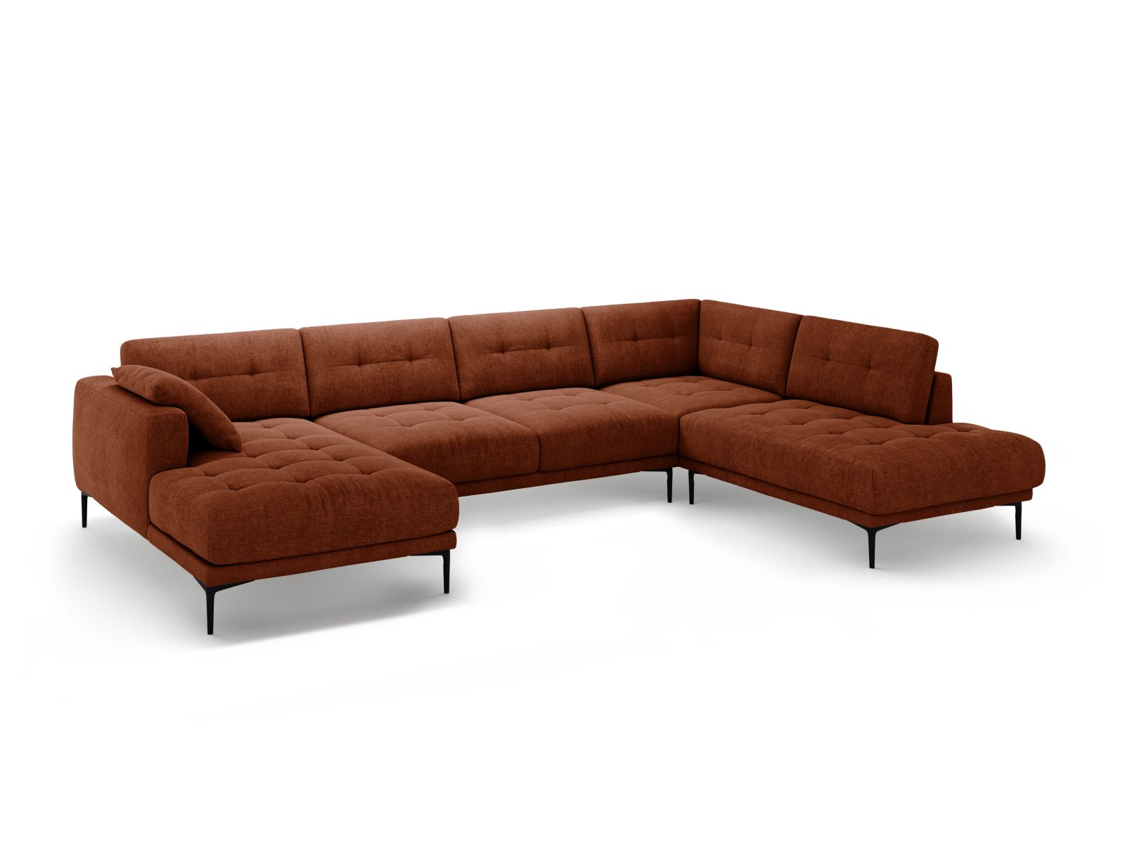 Panoramic Right Corner Sofa, "Bemy", 7 Seats, 368x240x86