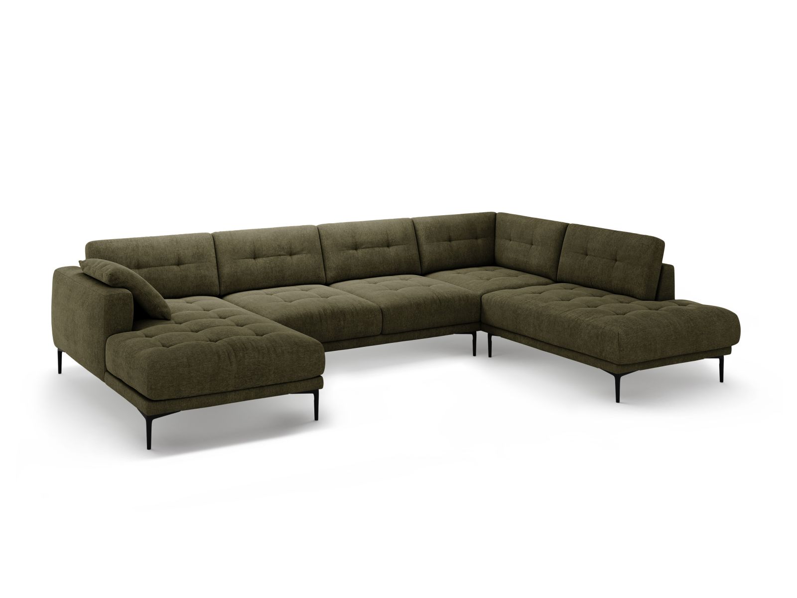 Panoramic Right Corner Sofa, "Bemy", 7 Seats, 368x240x86