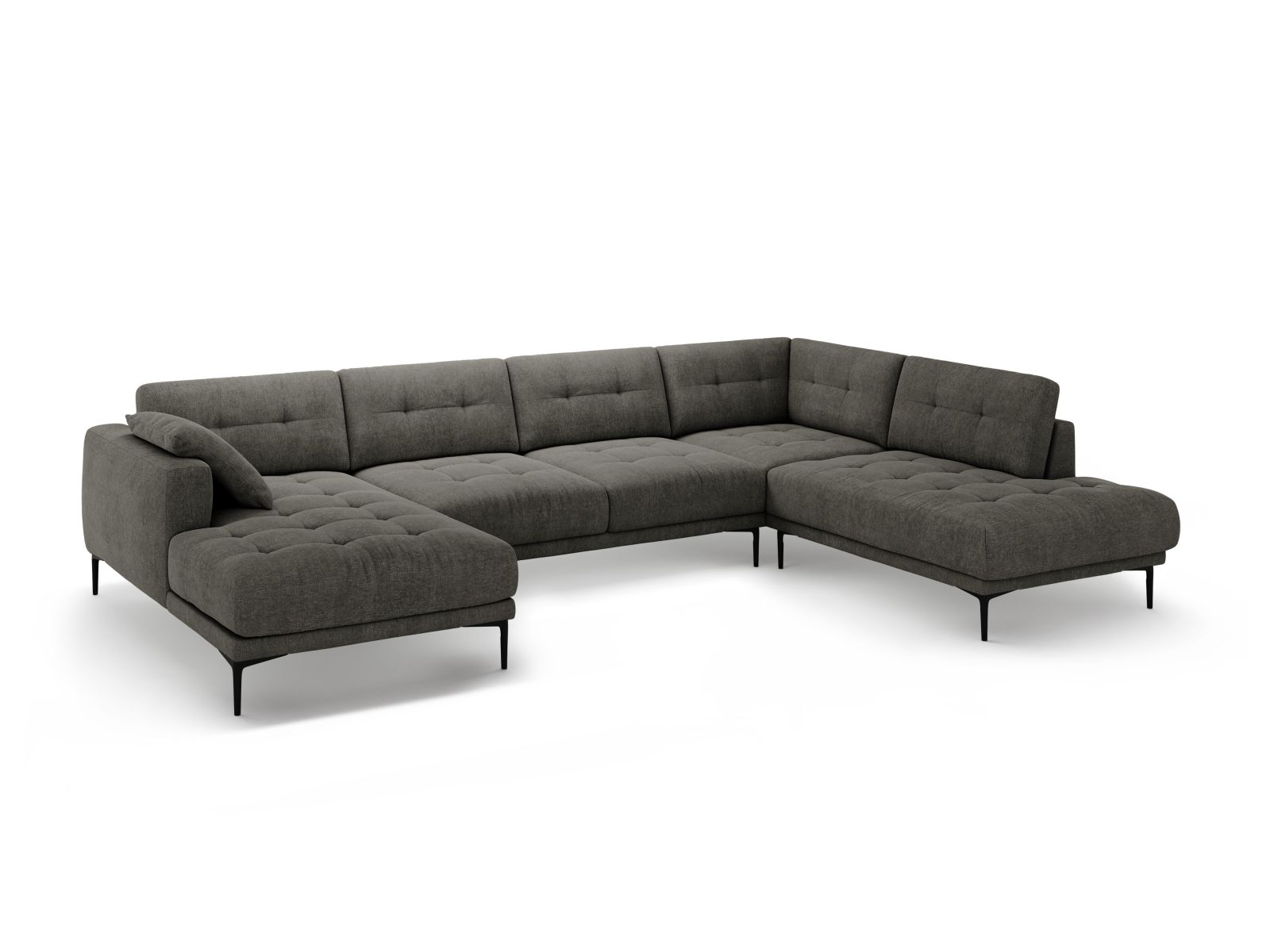 Panoramic Right Corner Sofa, "Bemy", 7 Seats, 368x240x86