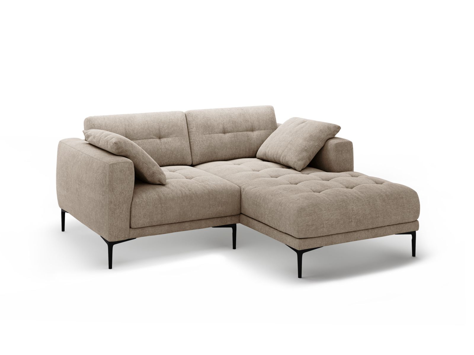 Right Corner Sofa, "Bemy", 2 Seats, 205x174x86