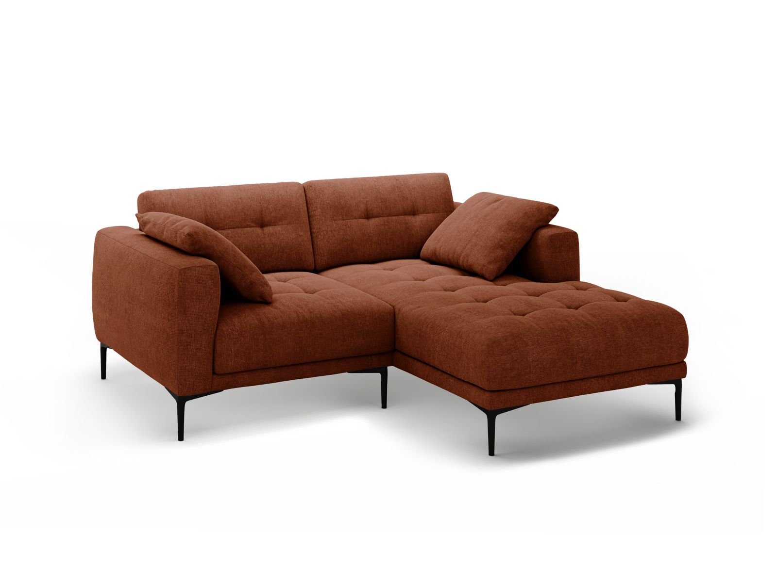 Right Corner Sofa, "Bemy", 2 Seats, 205x174x86