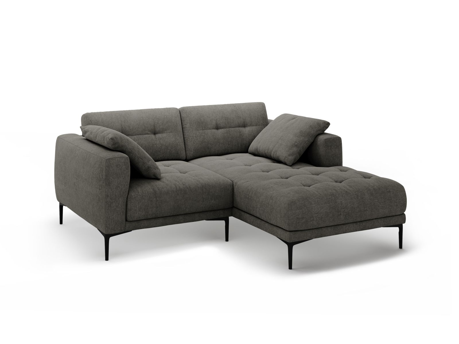 Right Corner Sofa, "Bemy", 2 Seats, 205x174x86
