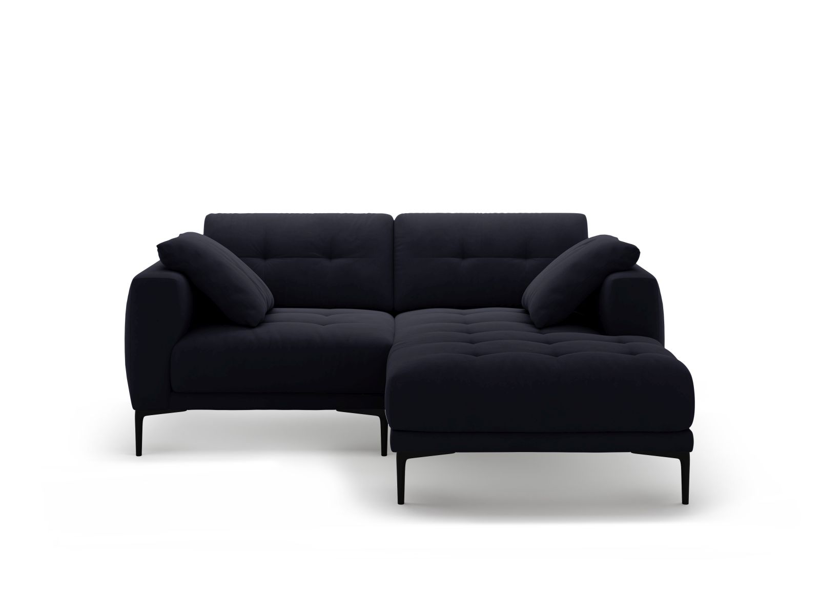 Right Velvet Sofa, "Bemy", 2 Seats, 205x174x86