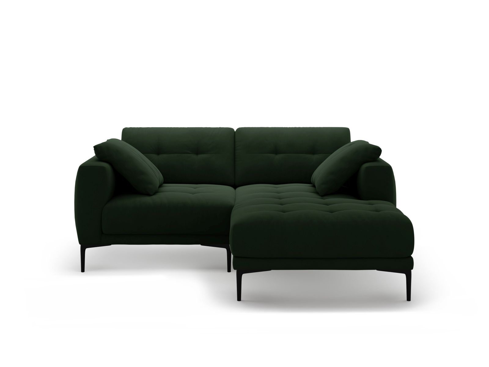Right Velvet Sofa, "Bemy", 2 Seats, 205x174x86