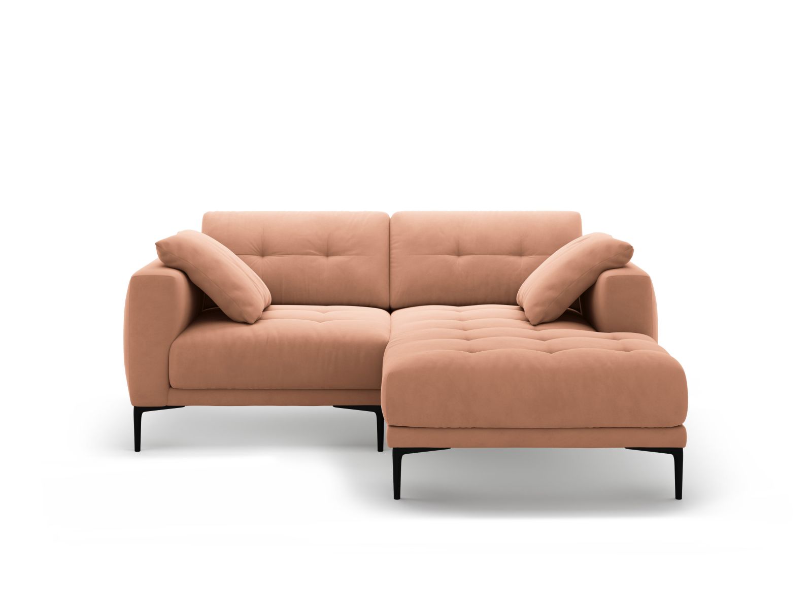 Right Velvet Sofa, "Bemy", 2 Seats, 205x174x86
