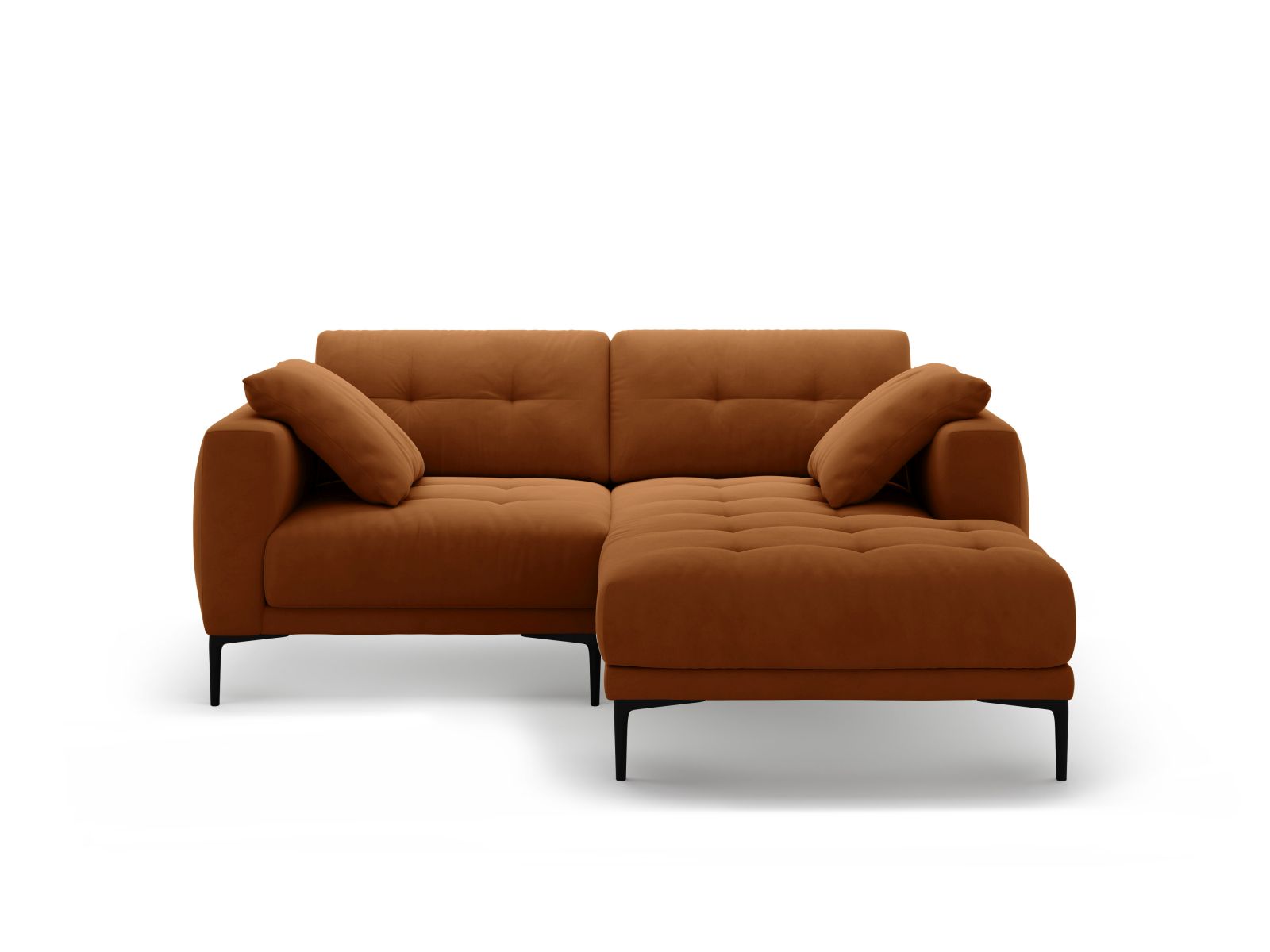 Right Velvet Sofa, "Bemy", 2 Seats, 205x174x86
