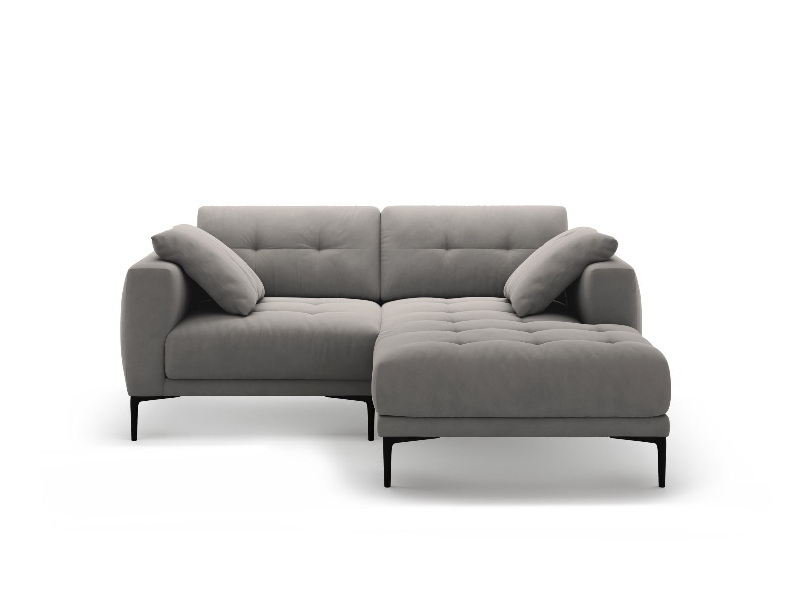Right Velvet Sofa, "Bemy", 2 Seats, 205x174x86
