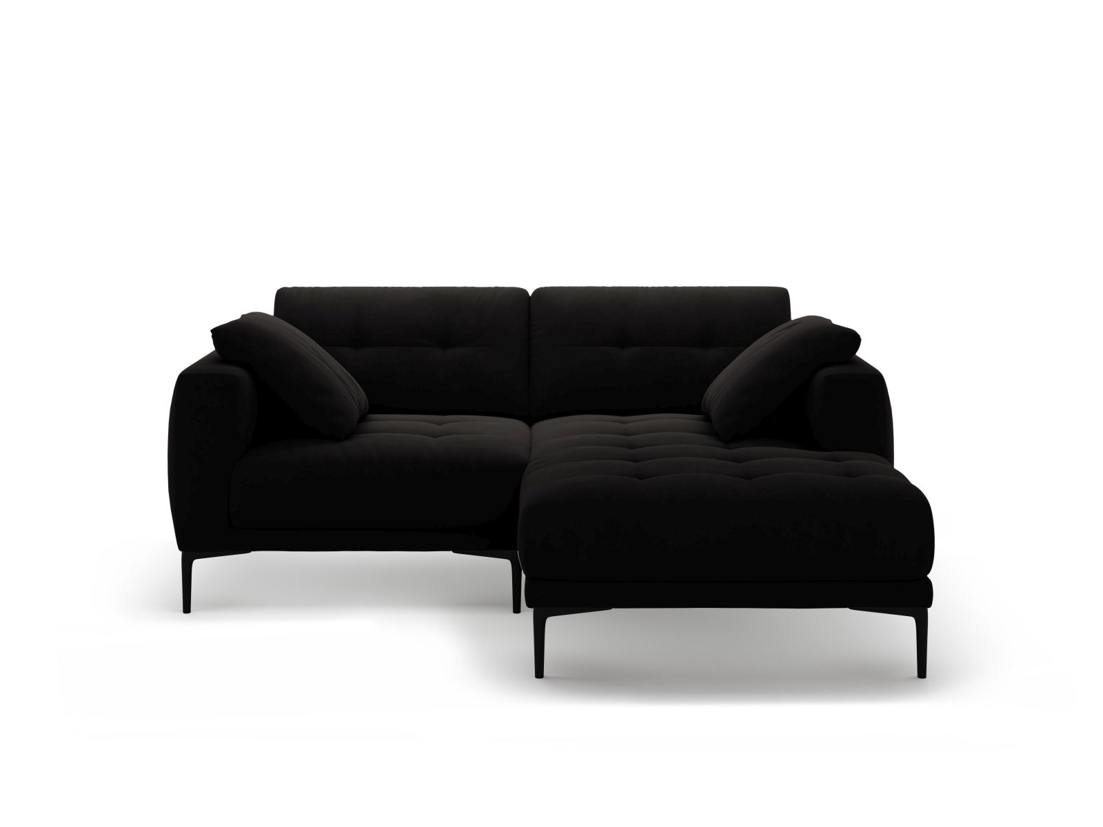 Right Velvet Sofa, "Bemy", 2 Seats, 205x174x86
