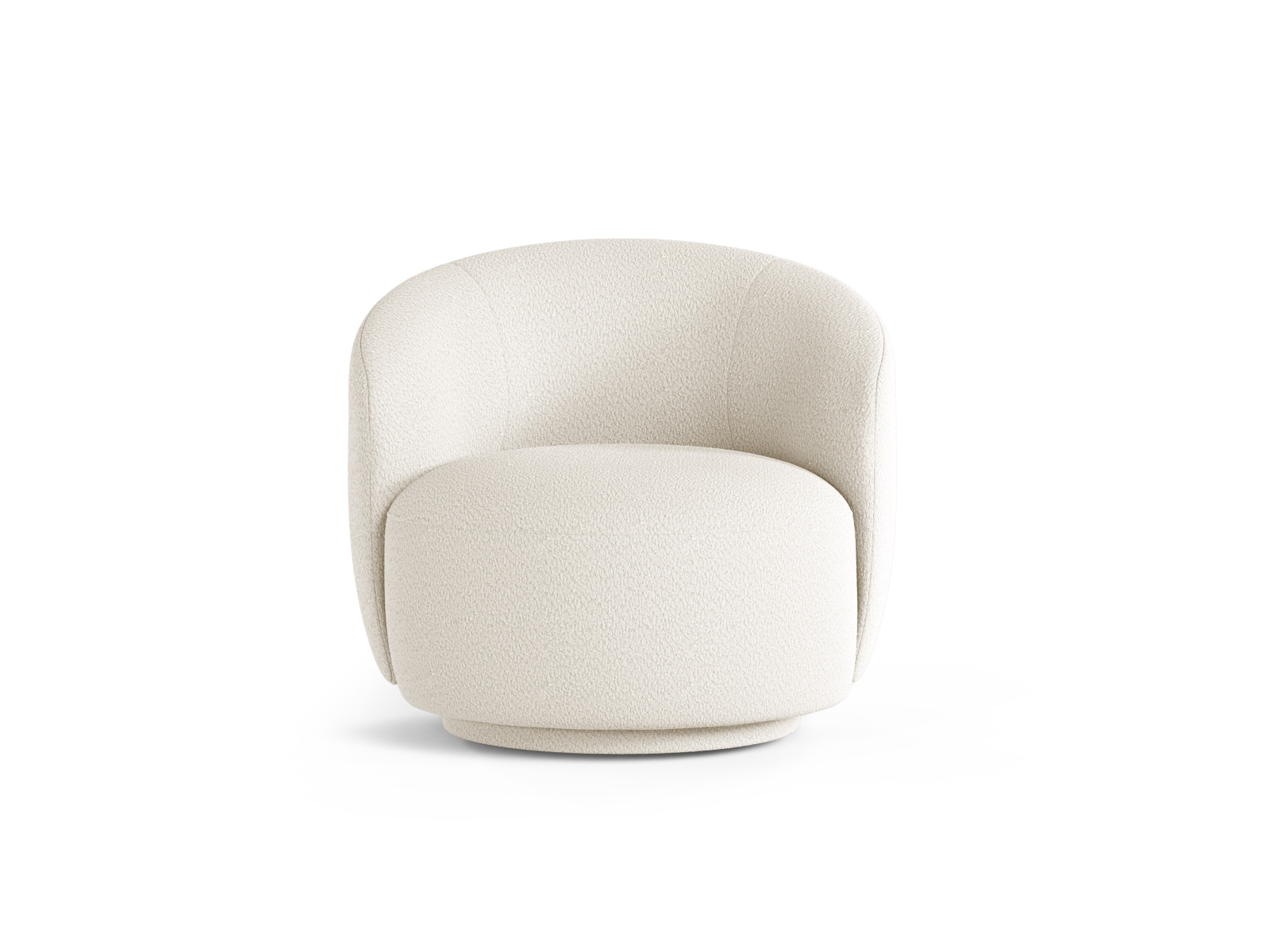 Swivel Boucle Armchair, "Letizia", 1 Seat, 86x83x76.5