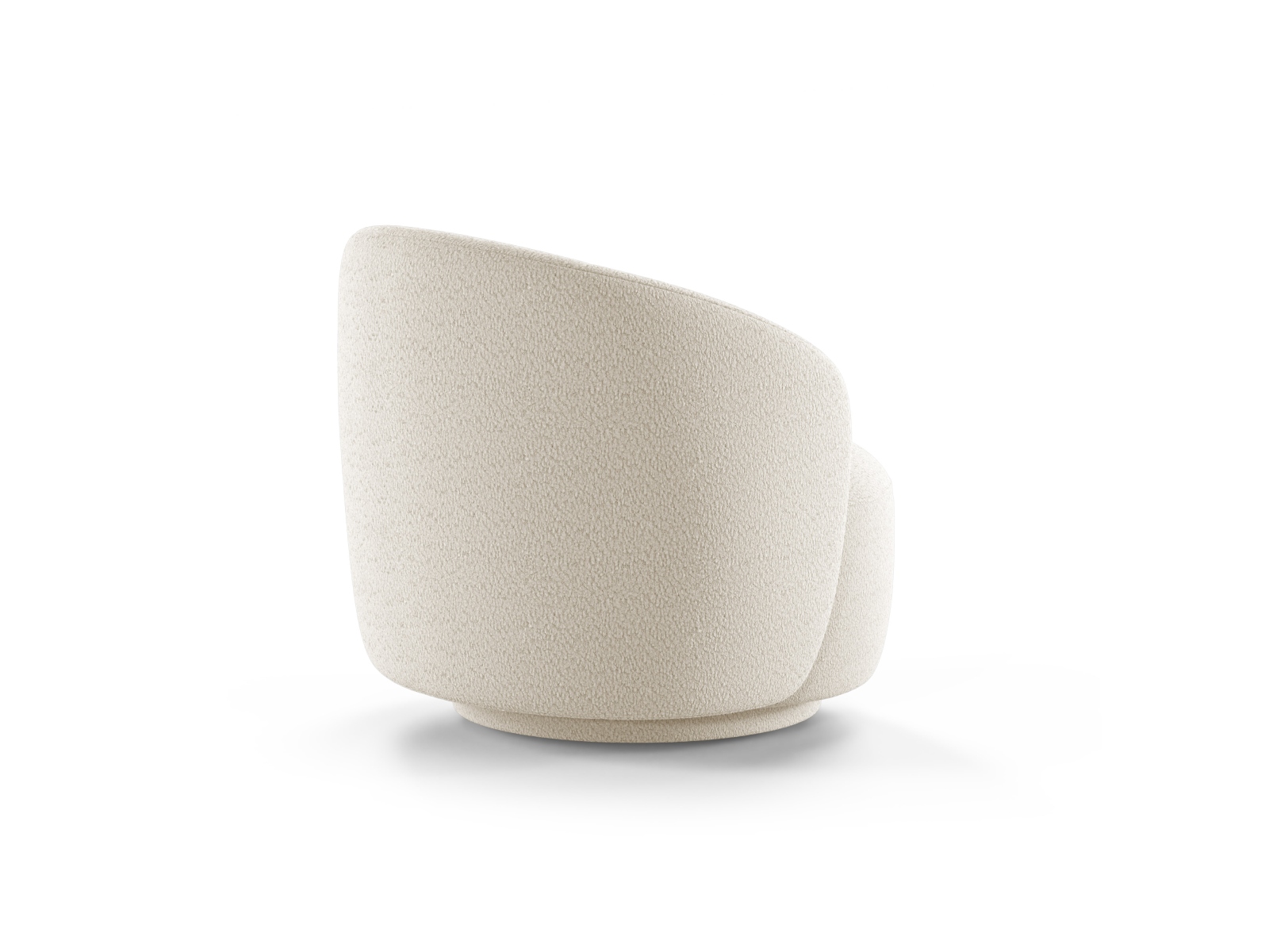 Swivel Boucle Armchair, "Letizia", 1 Seat, 86x83x76.5