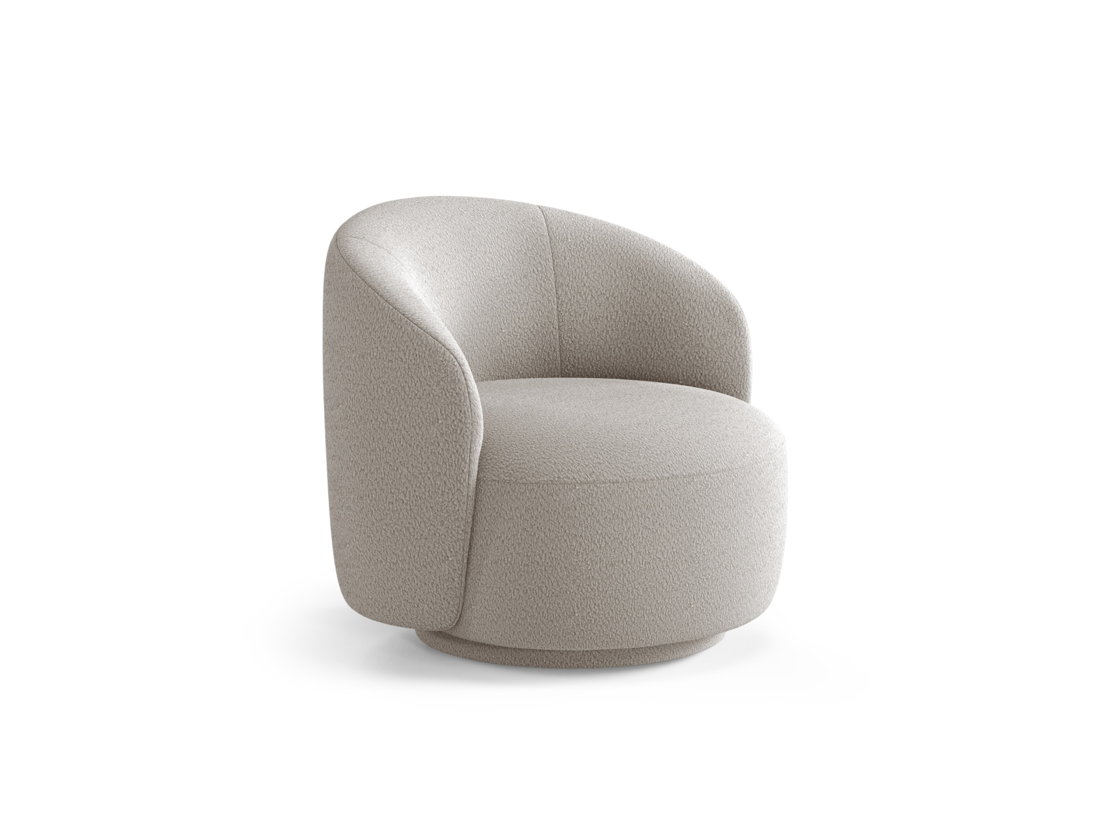 Swivel Boucle Armchair, "Letizia", 1 Seat, 86x83x76.5