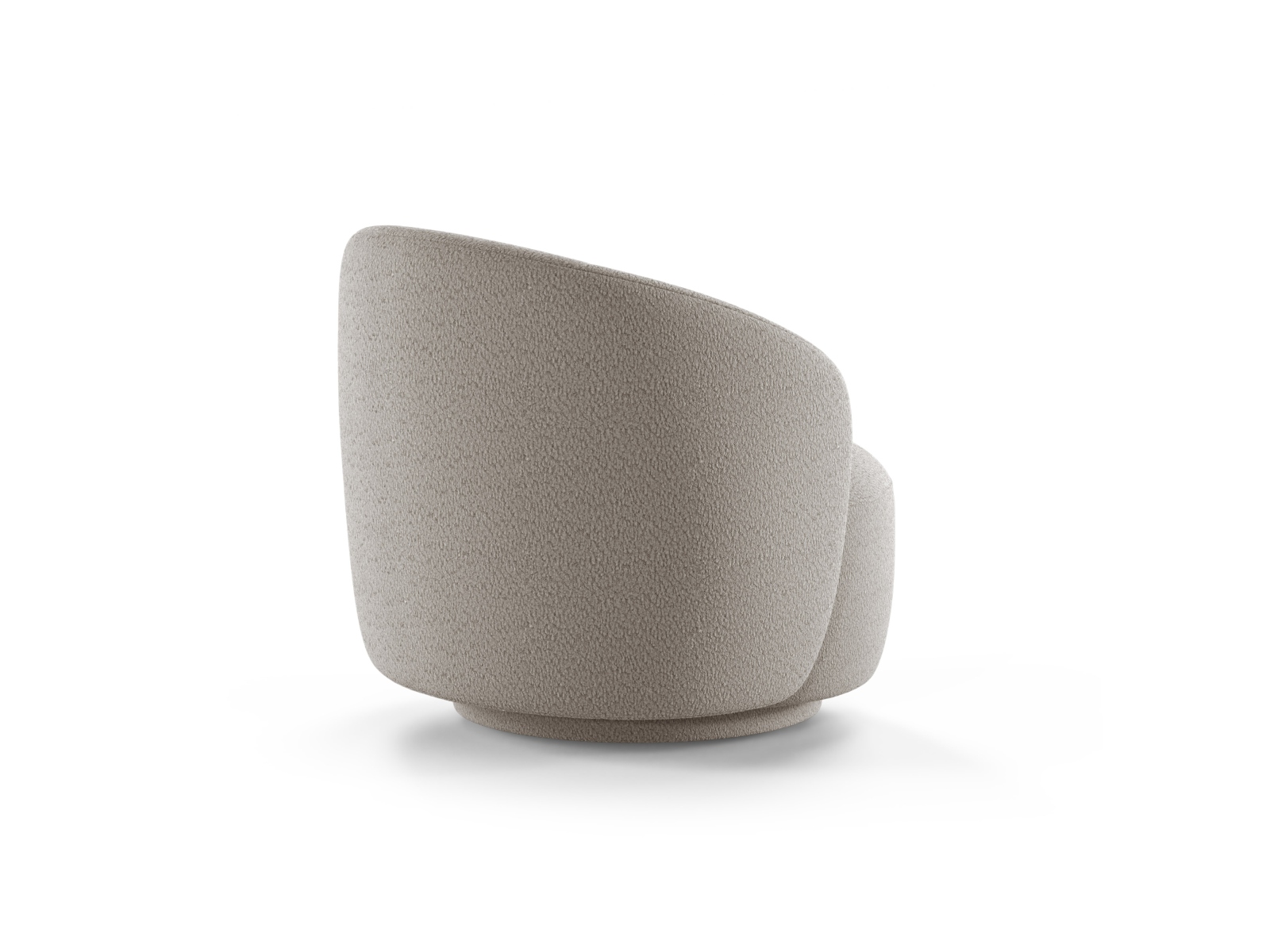 Swivel Boucle Armchair, "Letizia", 1 Seat, 86x83x76.5