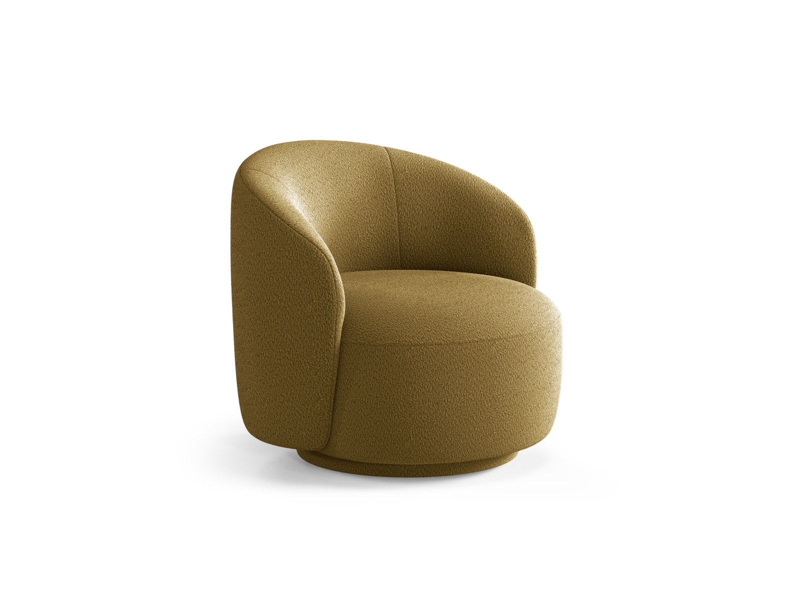 Swivel Boucle Armchair, "Letizia", 1 Seat, 86x83x76.5