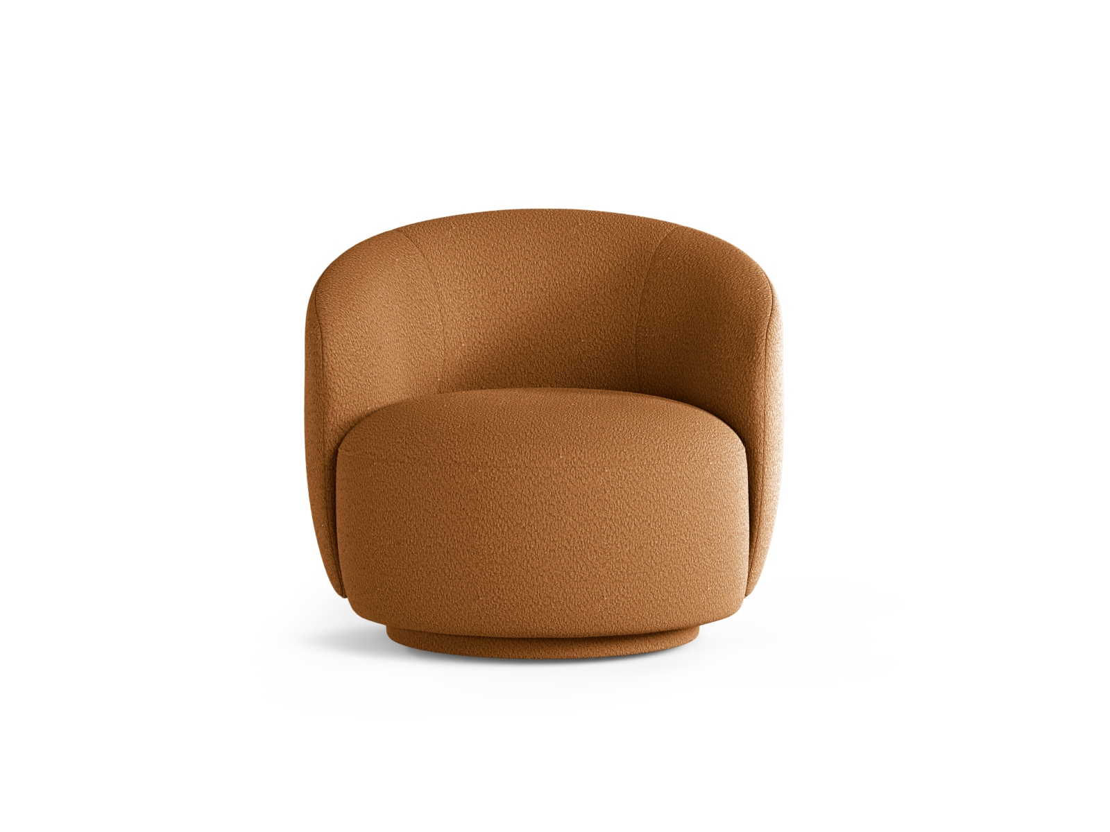 Swivel Boucle Armchair, "Letizia", 1 Seat, 86x83x76.5