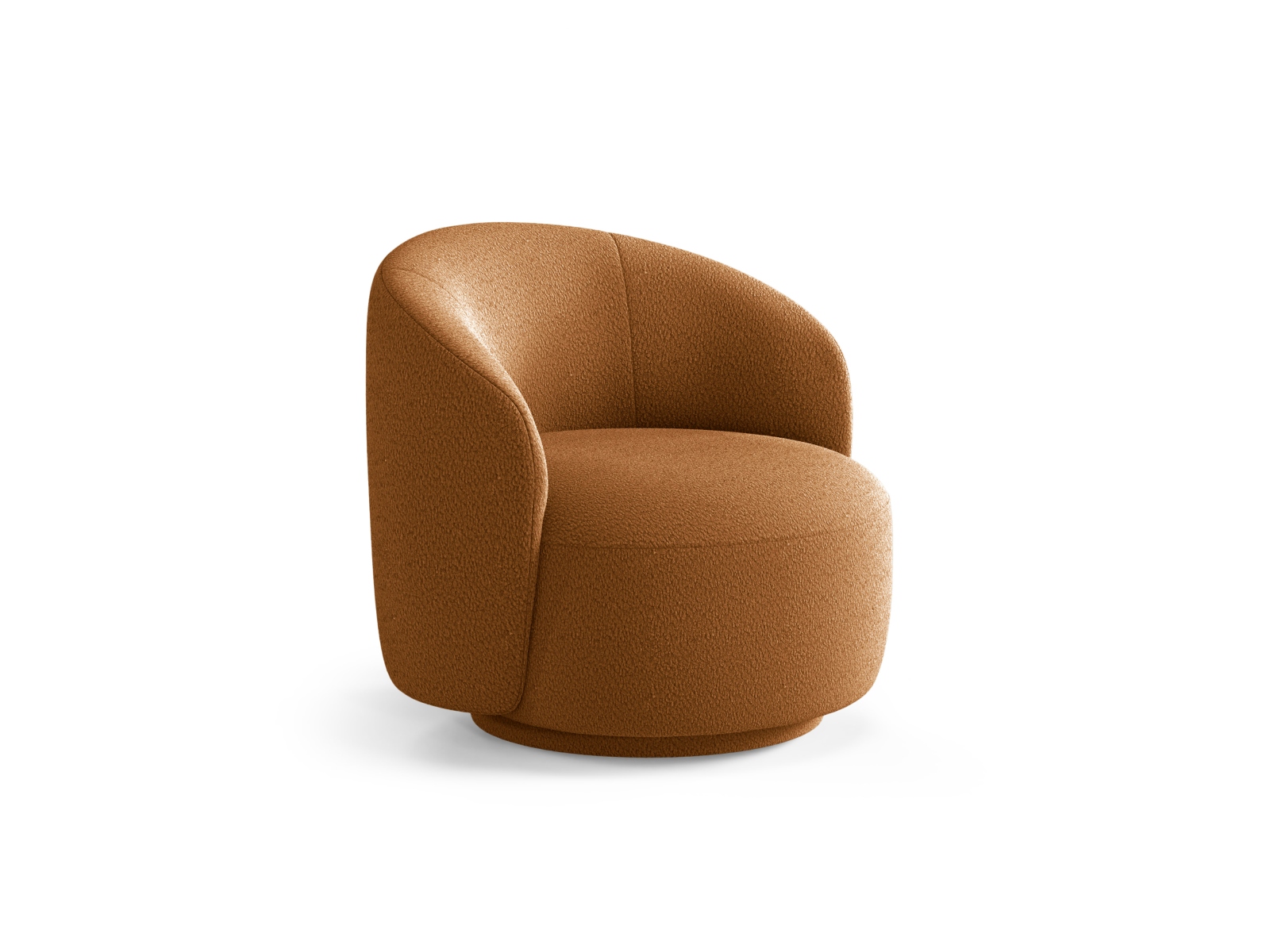 Swivel Boucle Armchair, "Letizia", 1 Seat, 86x83x76.5
