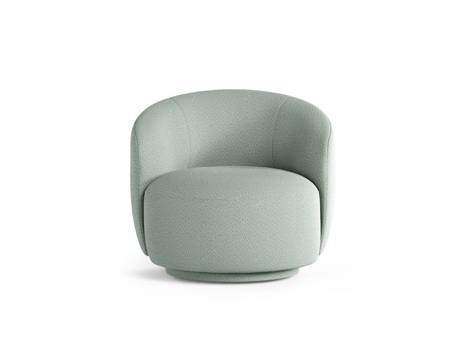 Swivel Boucle Armchair, "Letizia", 1 Seat, 86x83x76.5