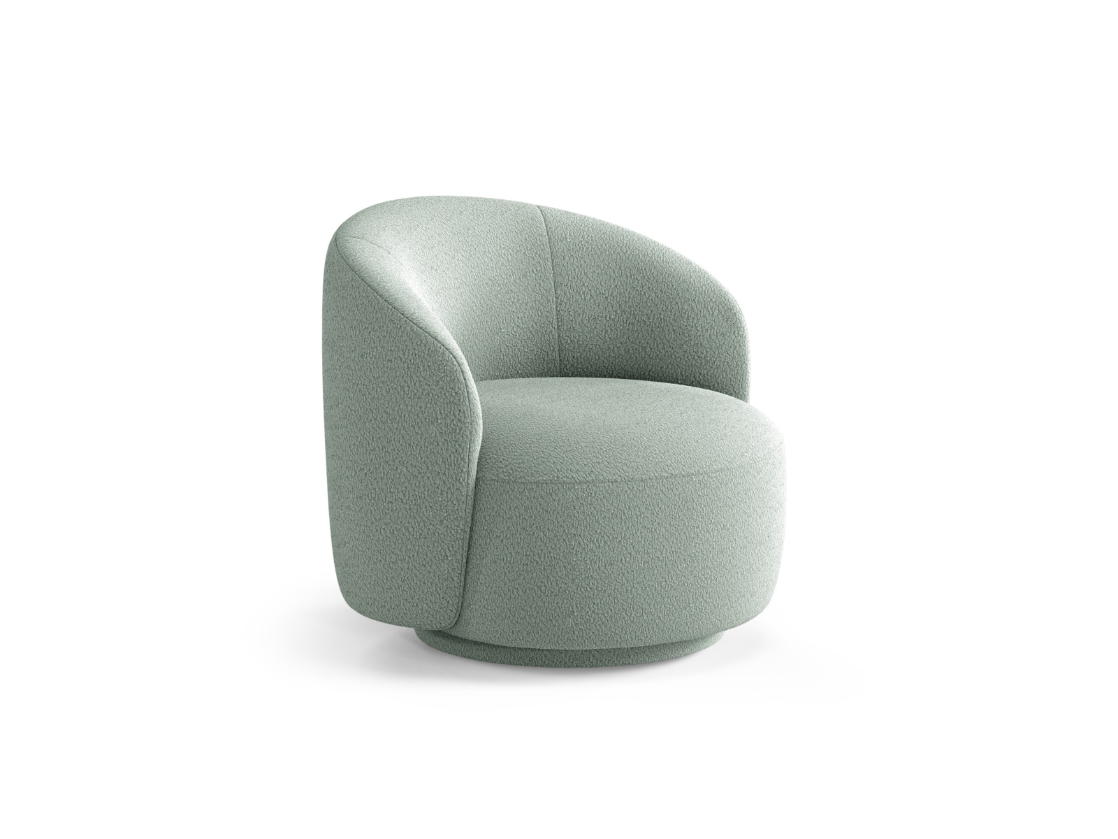 Swivel Boucle Armchair, "Letizia", 1 Seat, 86x83x76.5