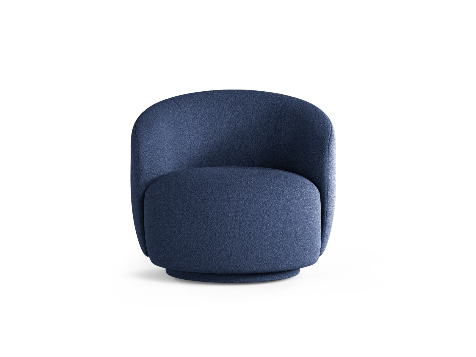 Swivel Boucle Armchair, "Letizia", 1 Seat, 86x83x76.5