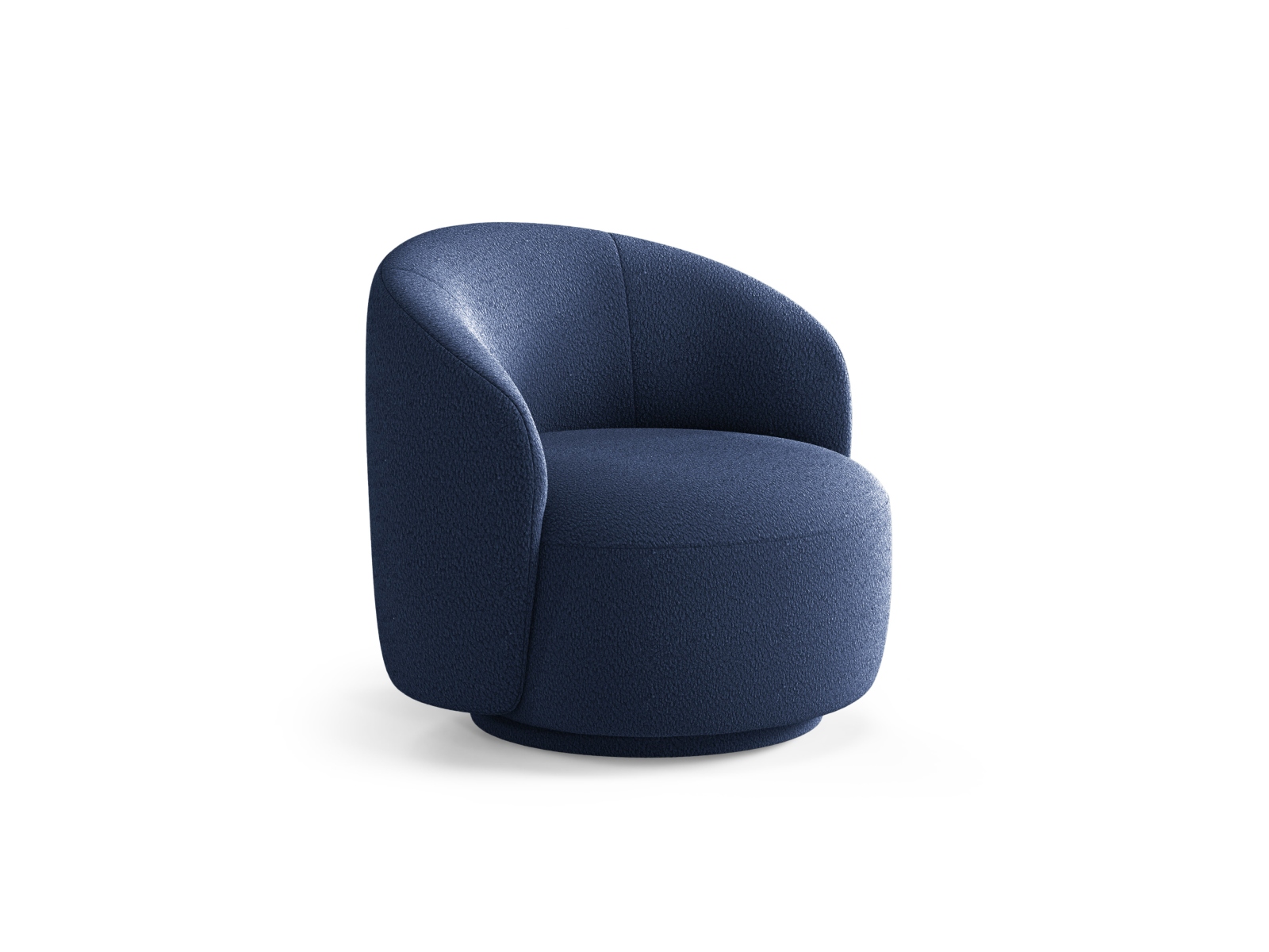 Swivel Boucle Armchair, "Letizia", 1 Seat, 86x83x76.5