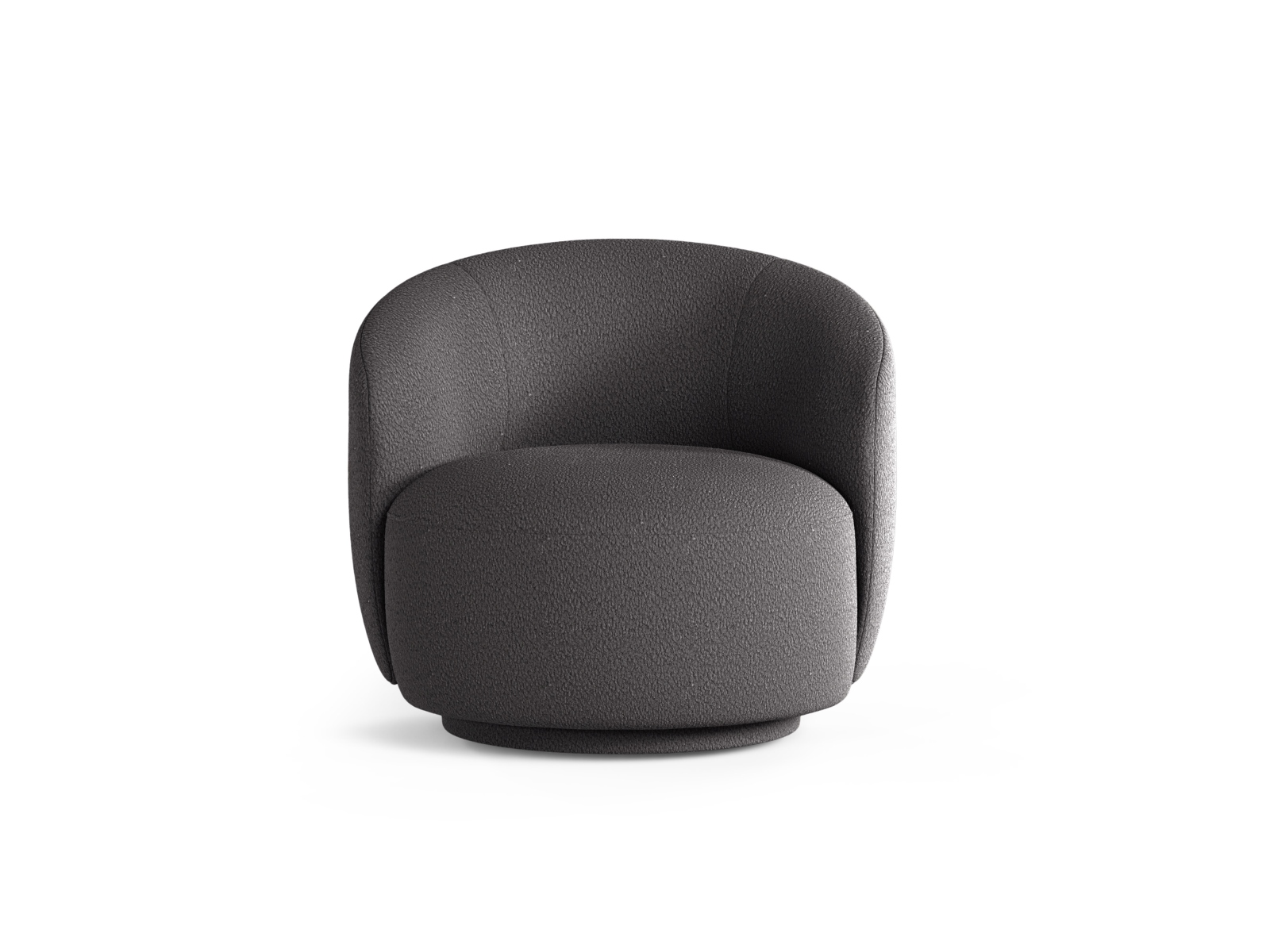Swivel Boucle Armchair, "Letizia", 1 Seat, 86x83x76.5