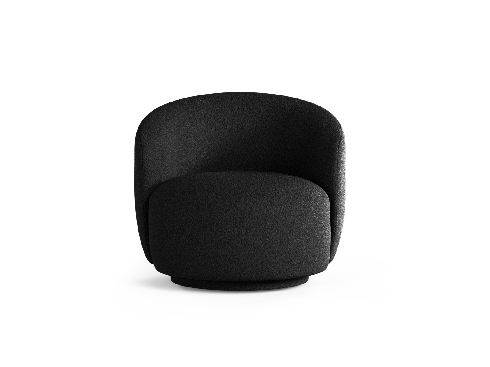 Swivel Boucle Armchair, "Letizia", 1 Seat, 86x83x76.5