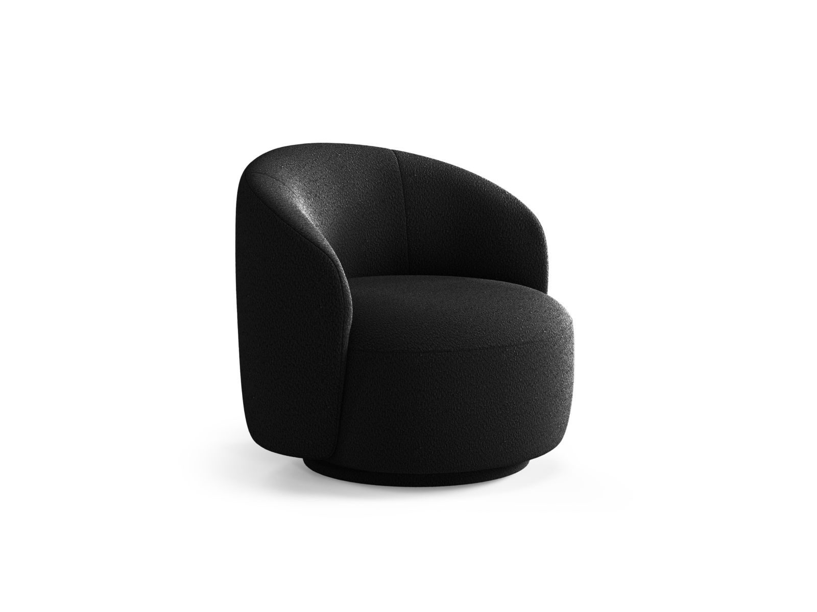 Swivel Boucle Armchair, "Letizia", 1 Seat, 86x83x76.5
